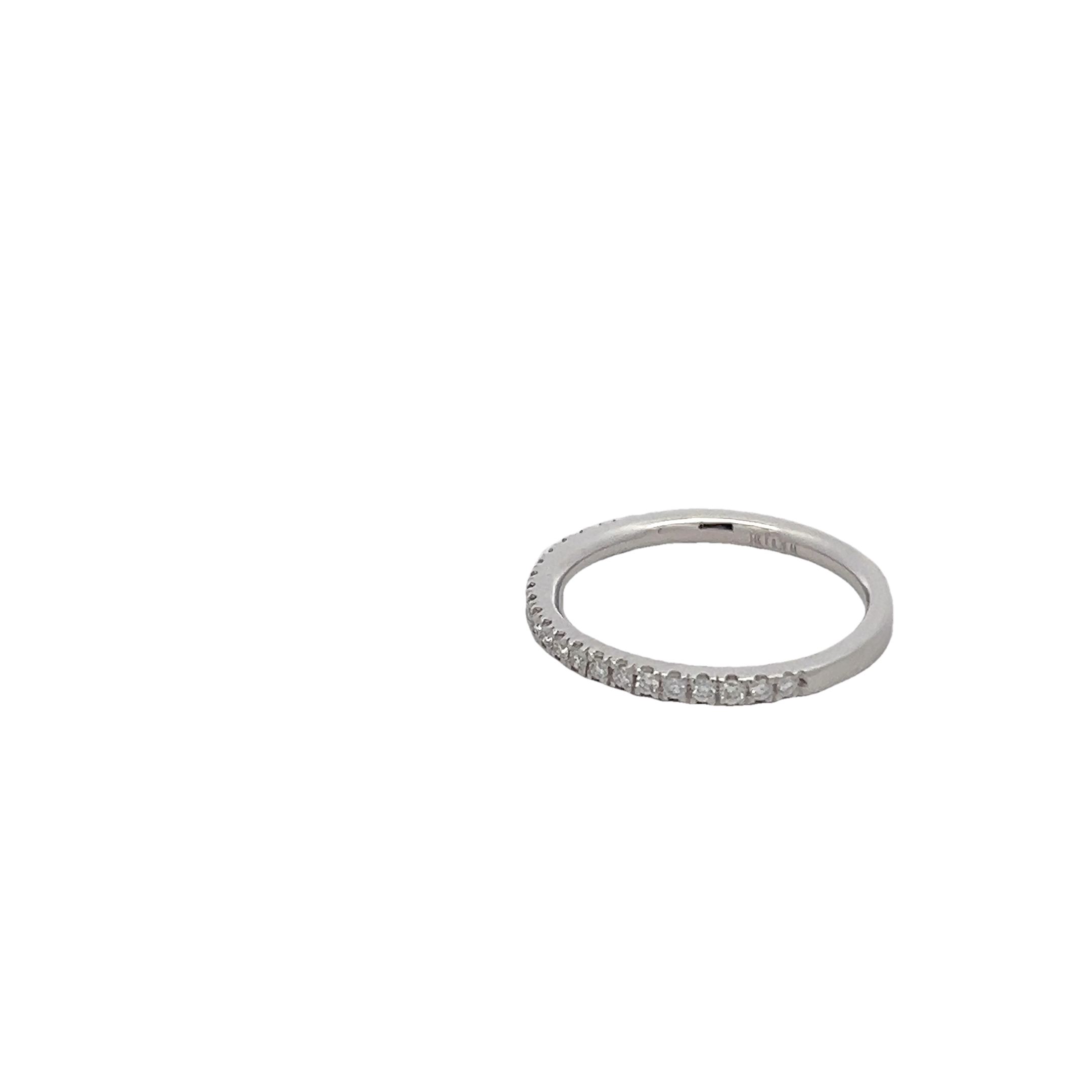 14k White Gold Diamond Wedding Band