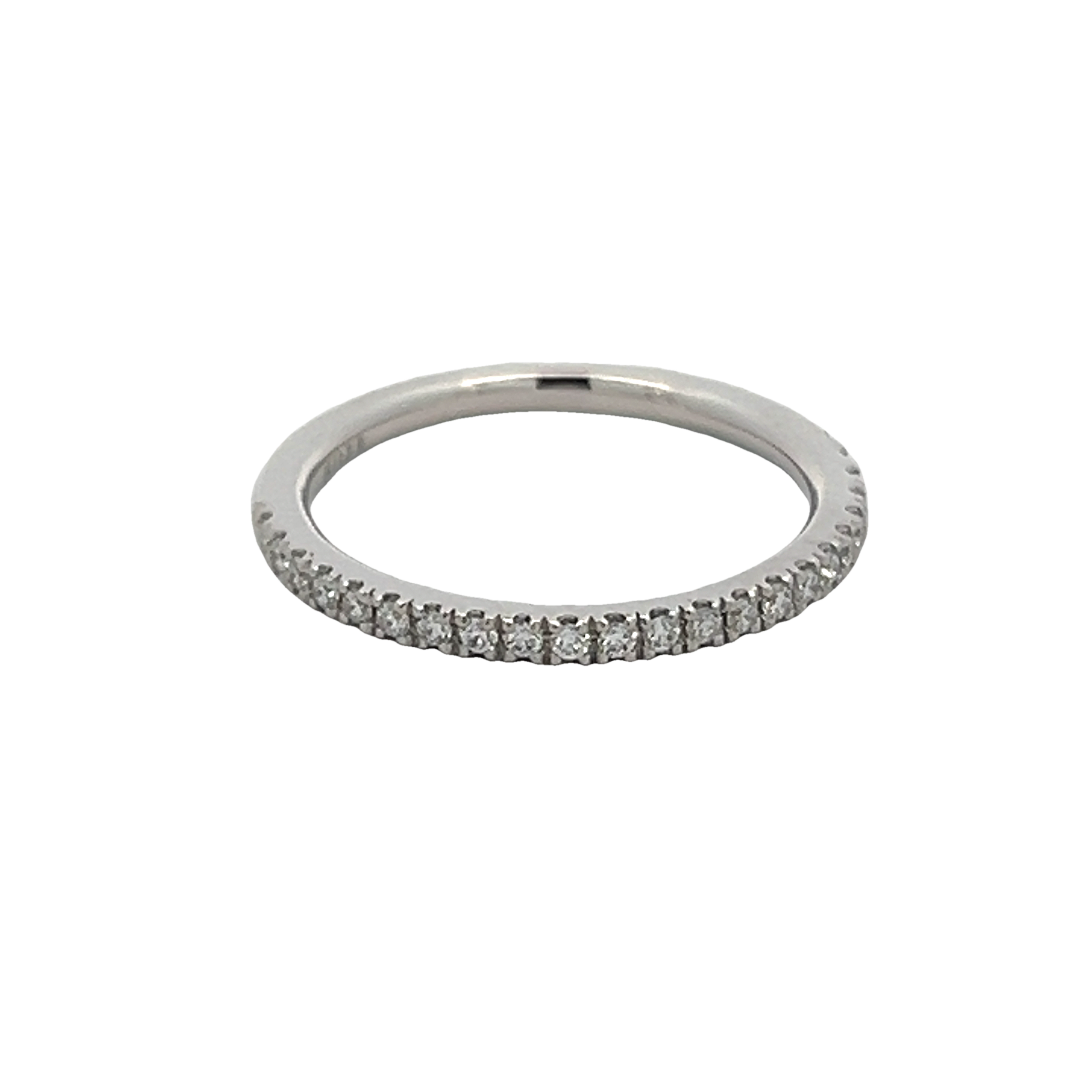 14k White Gold Diamond Wedding Band