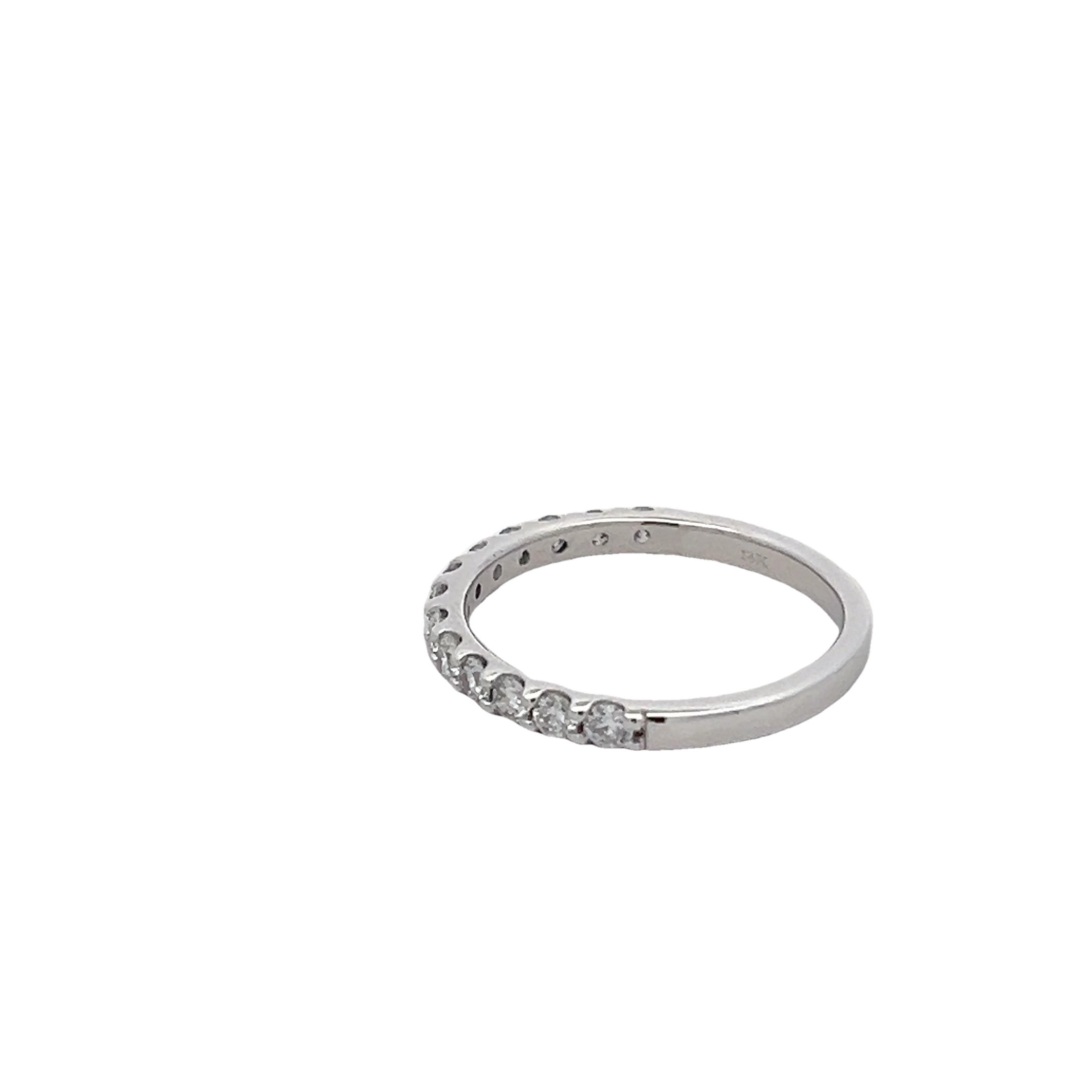 14k White Gold Diamond Wedding Band