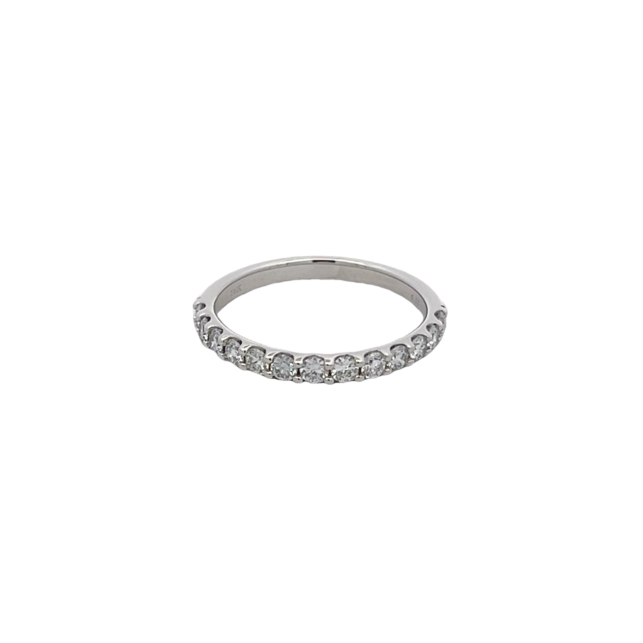 14k White Gold Diamond Wedding Band