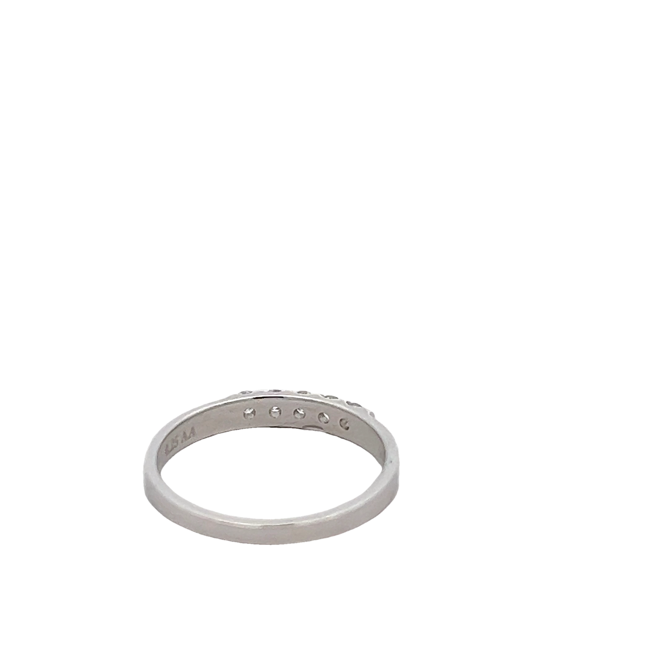 14k White Gold Diamond Wedding Band