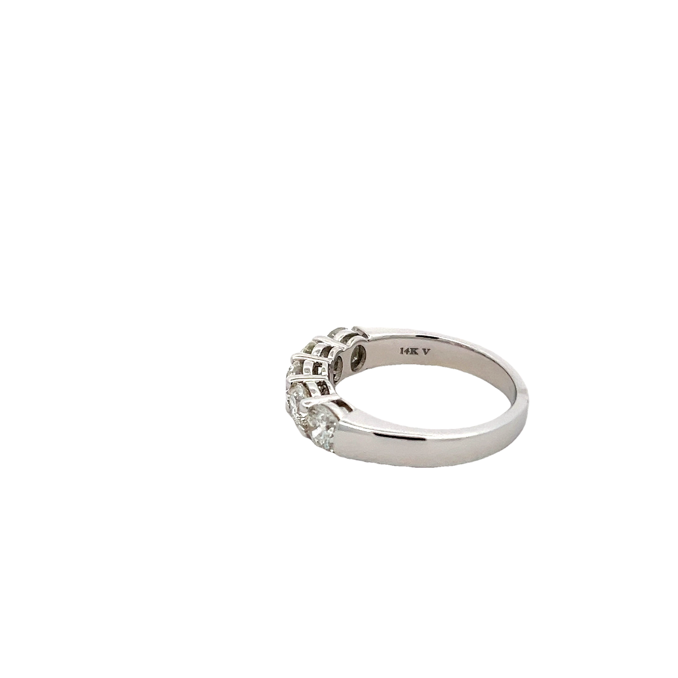 14k White Gold Diamond Wedding Band