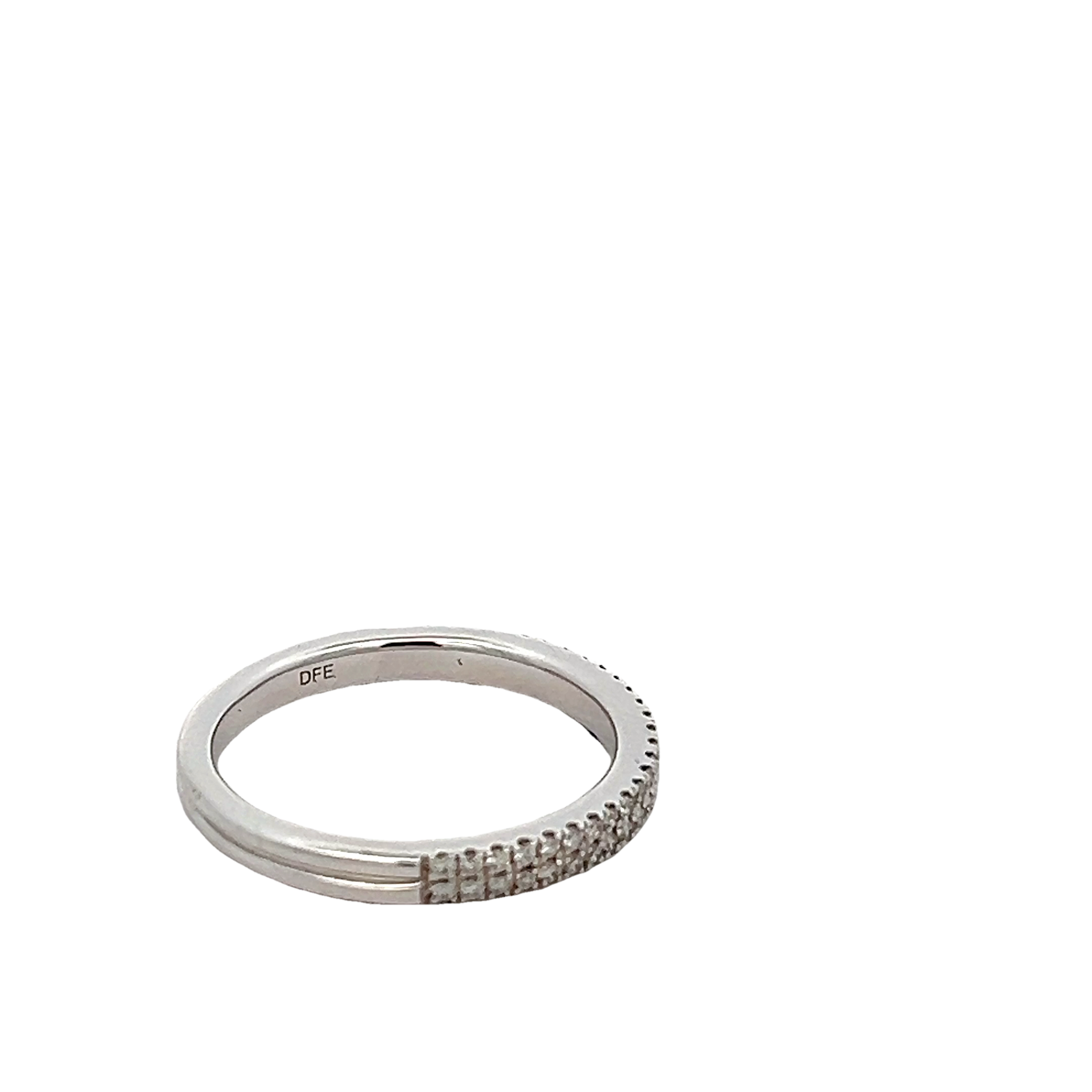 14k White Gold Diamond Wedding Band