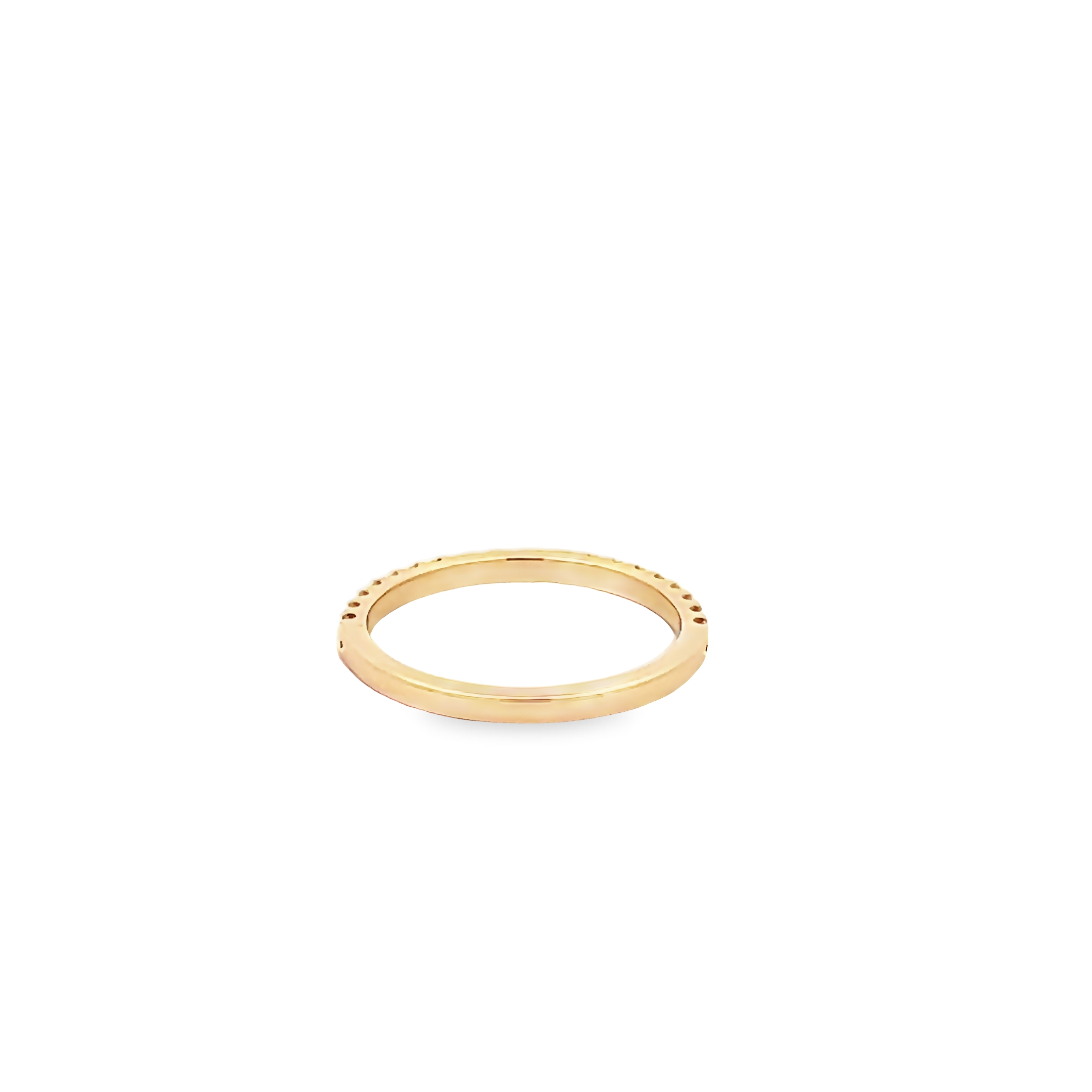 14k Yellow Gold Individual Prong Diamond Wedding Band