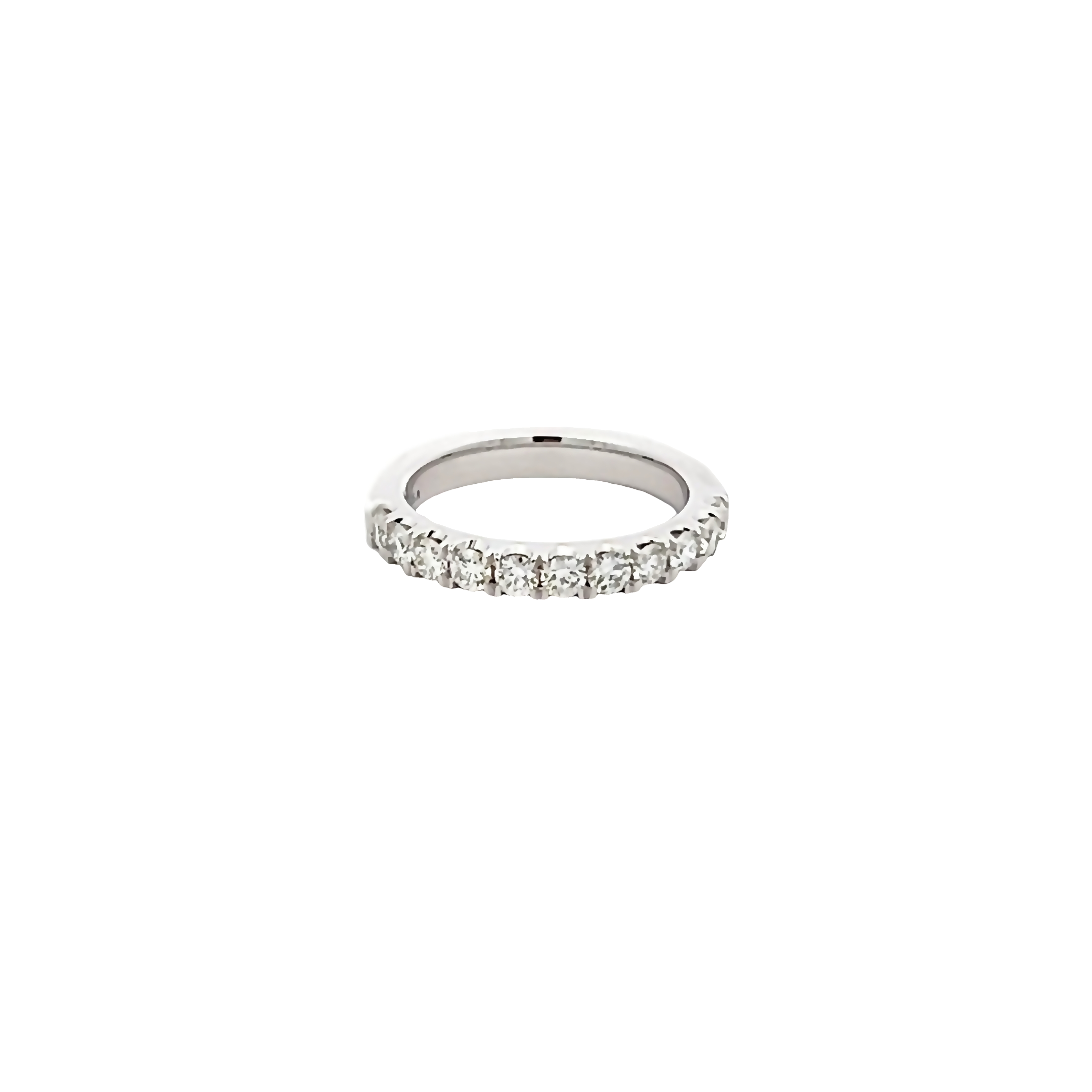 14k White Gold Diamond Wedding Band