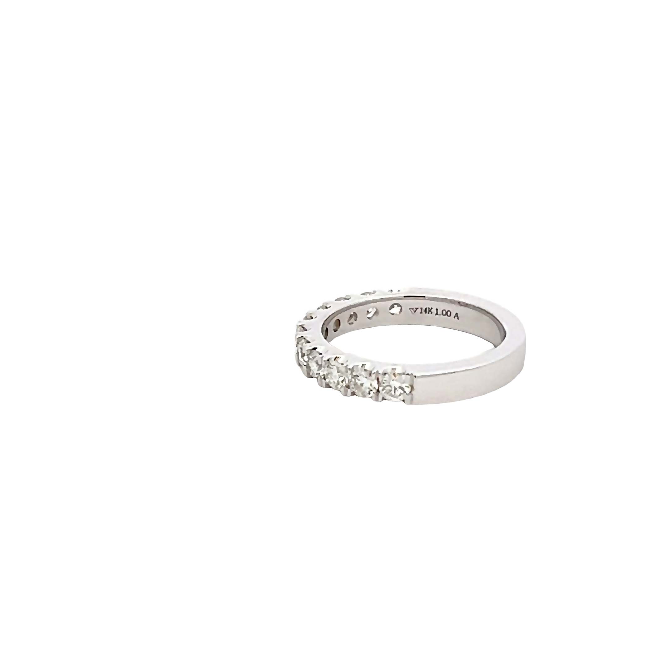 14k White Gold Diamond Wedding Band