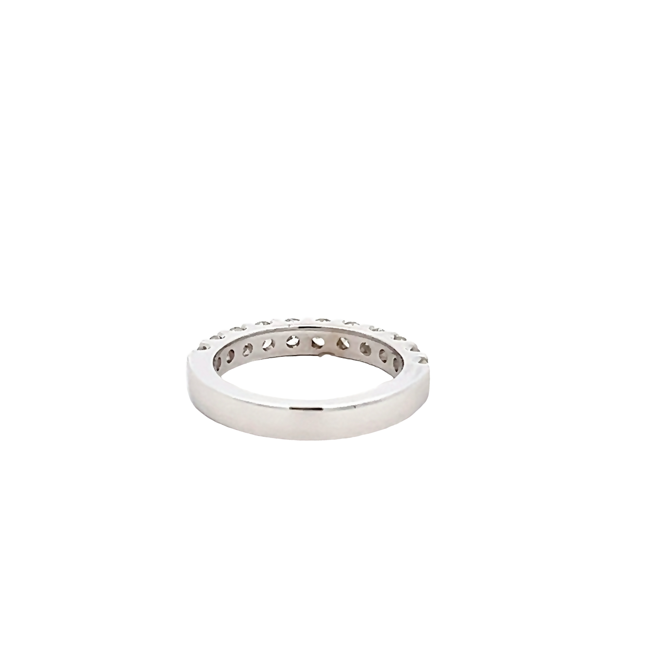 14k White Gold Diamond Wedding Band