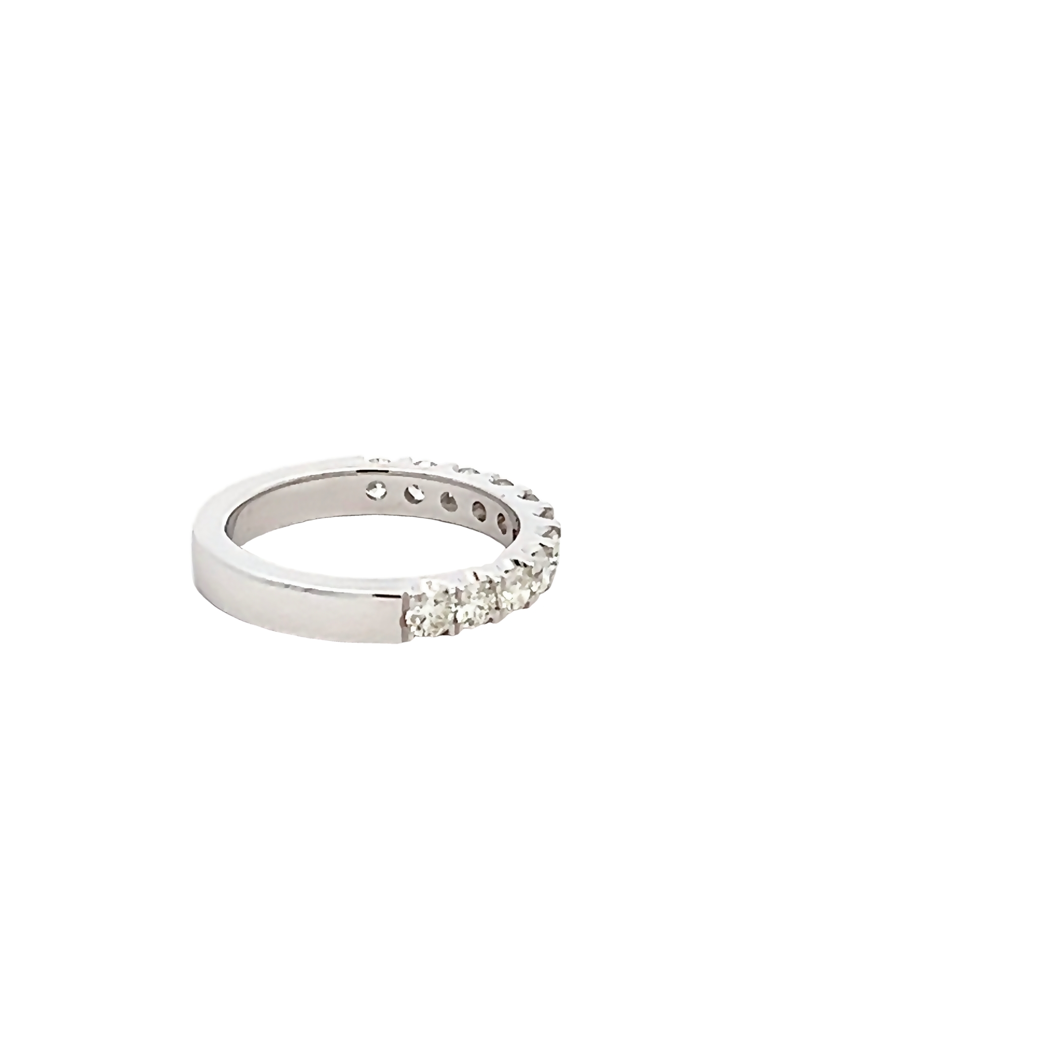 14k White Gold Diamond Wedding Band