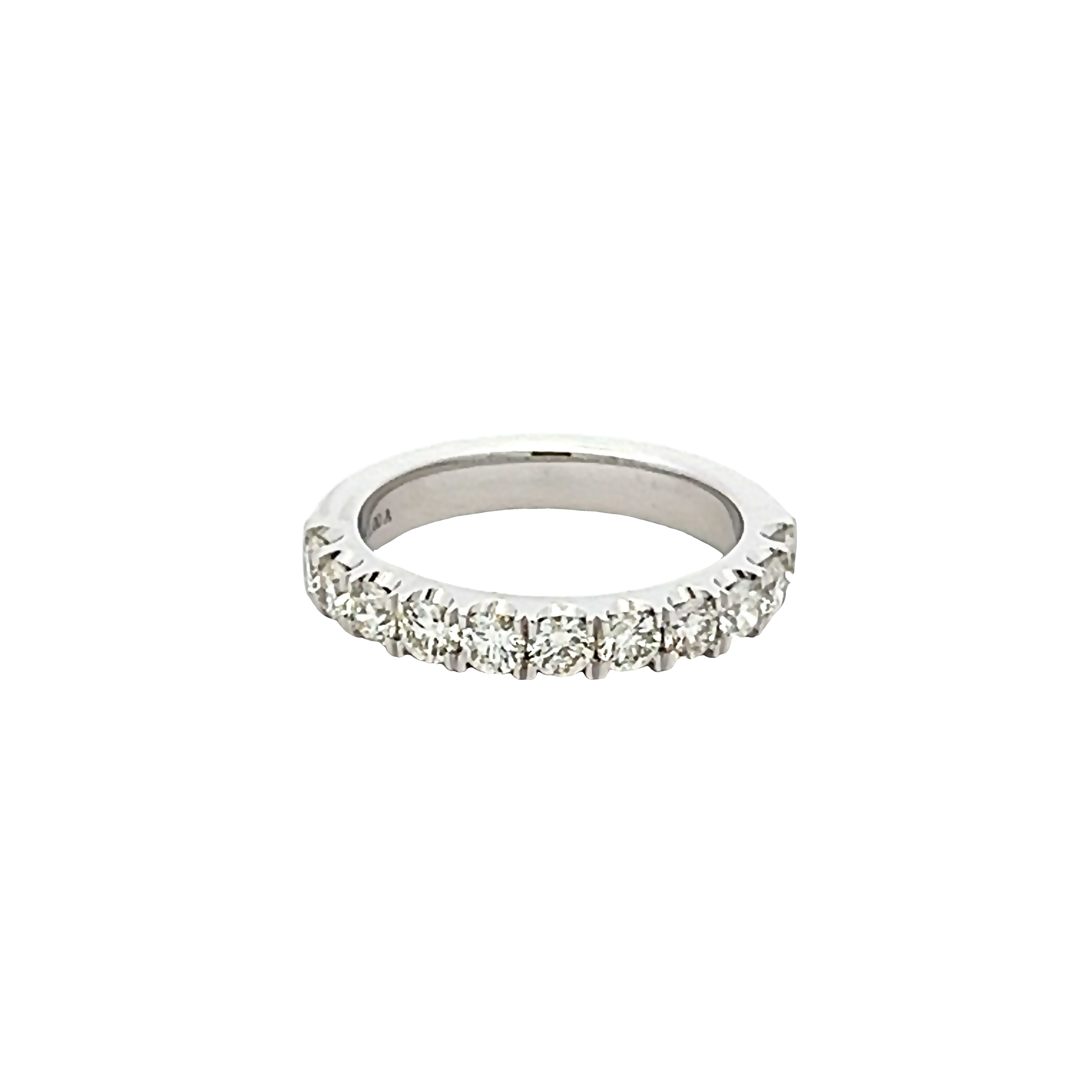 14k White Gold Diamond Wedding Band