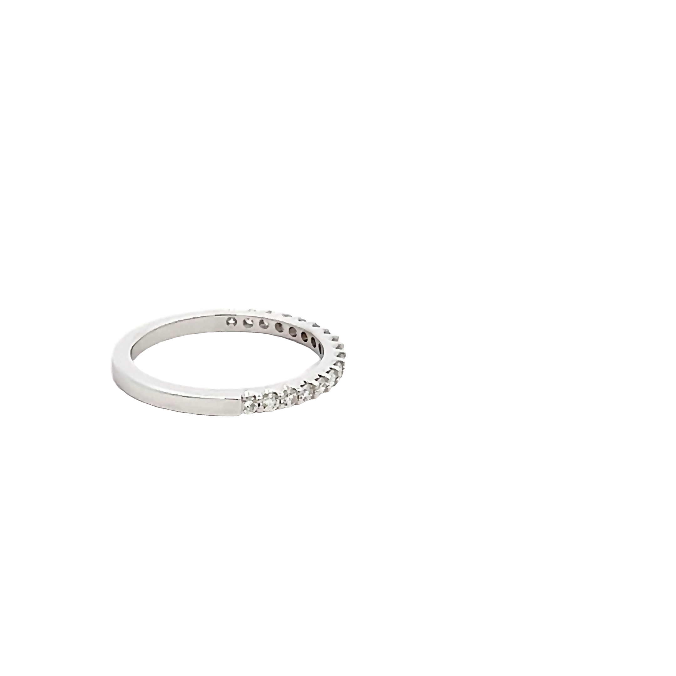 14k White Gold Diamond Wedding Band