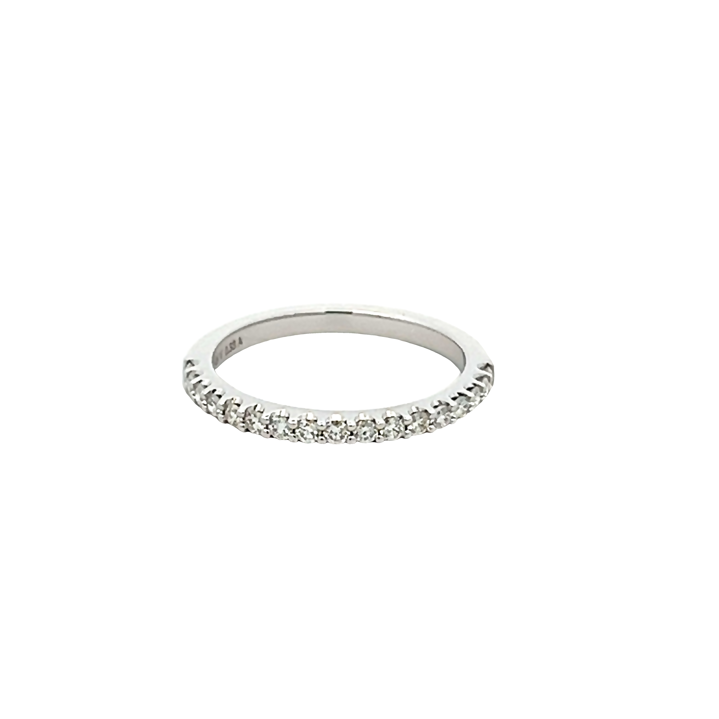 14k White Gold Diamond Wedding Band