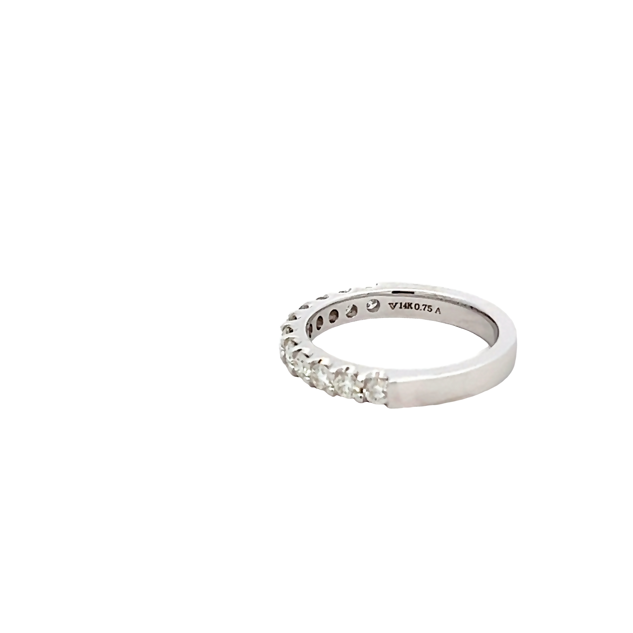 14k White Gold Diamond Wedding Band