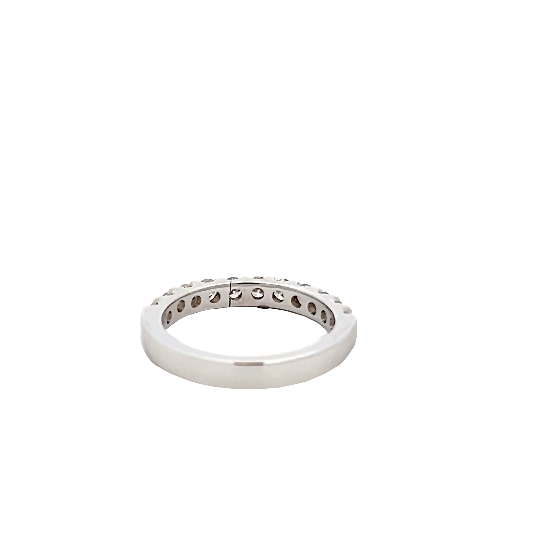 14k White Gold Diamond Wedding Band