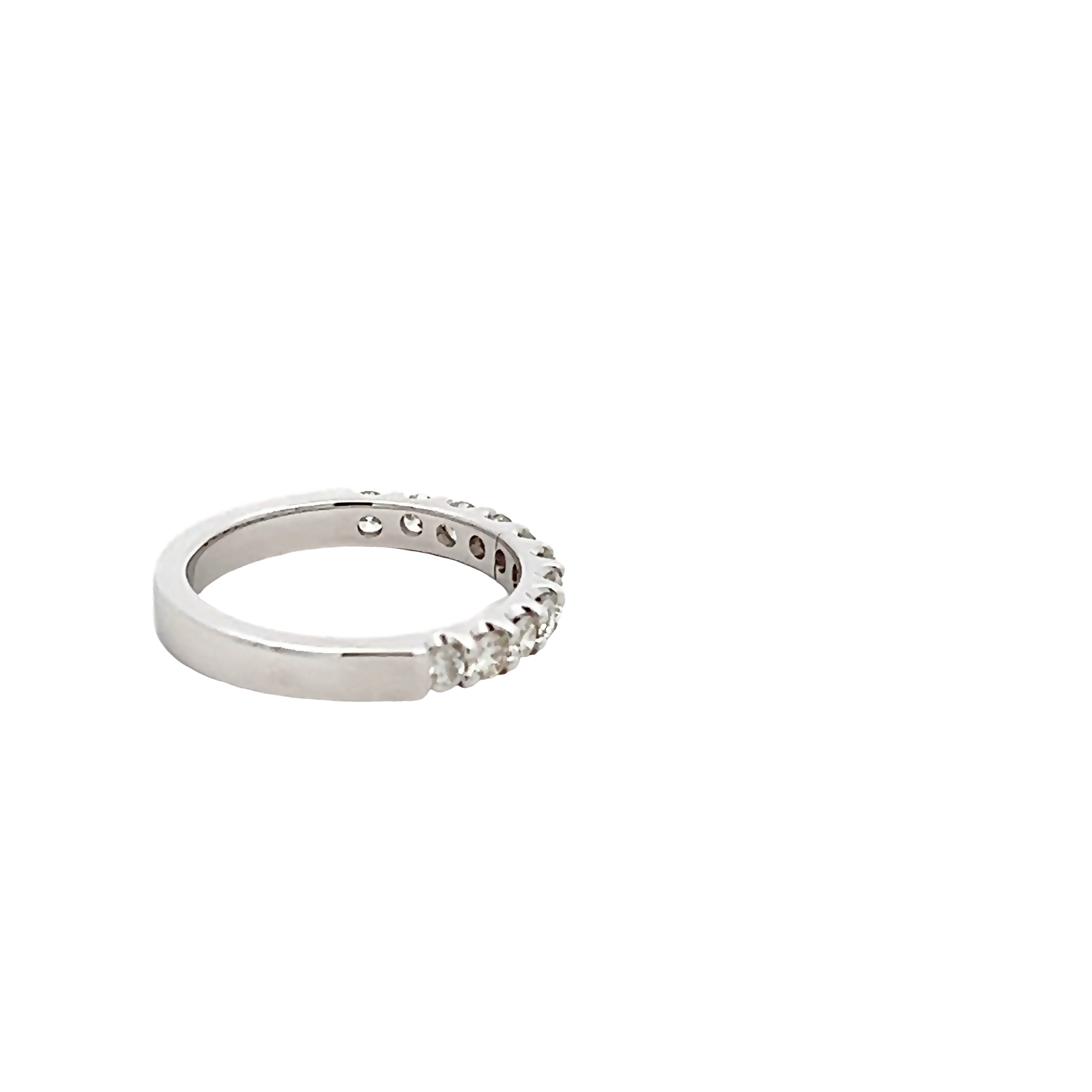 14k White Gold Diamond Wedding Band