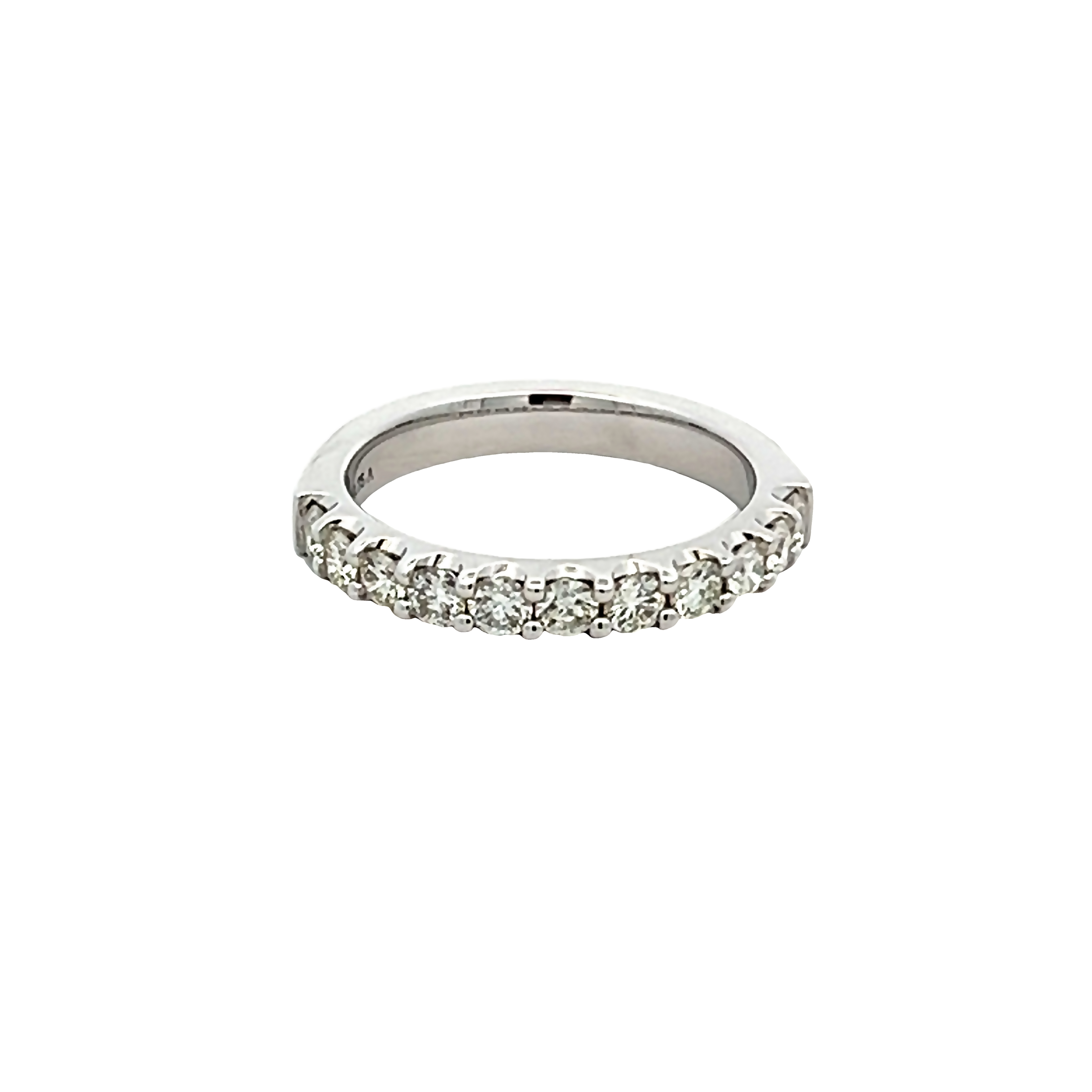 14k White Gold Diamond Wedding Band