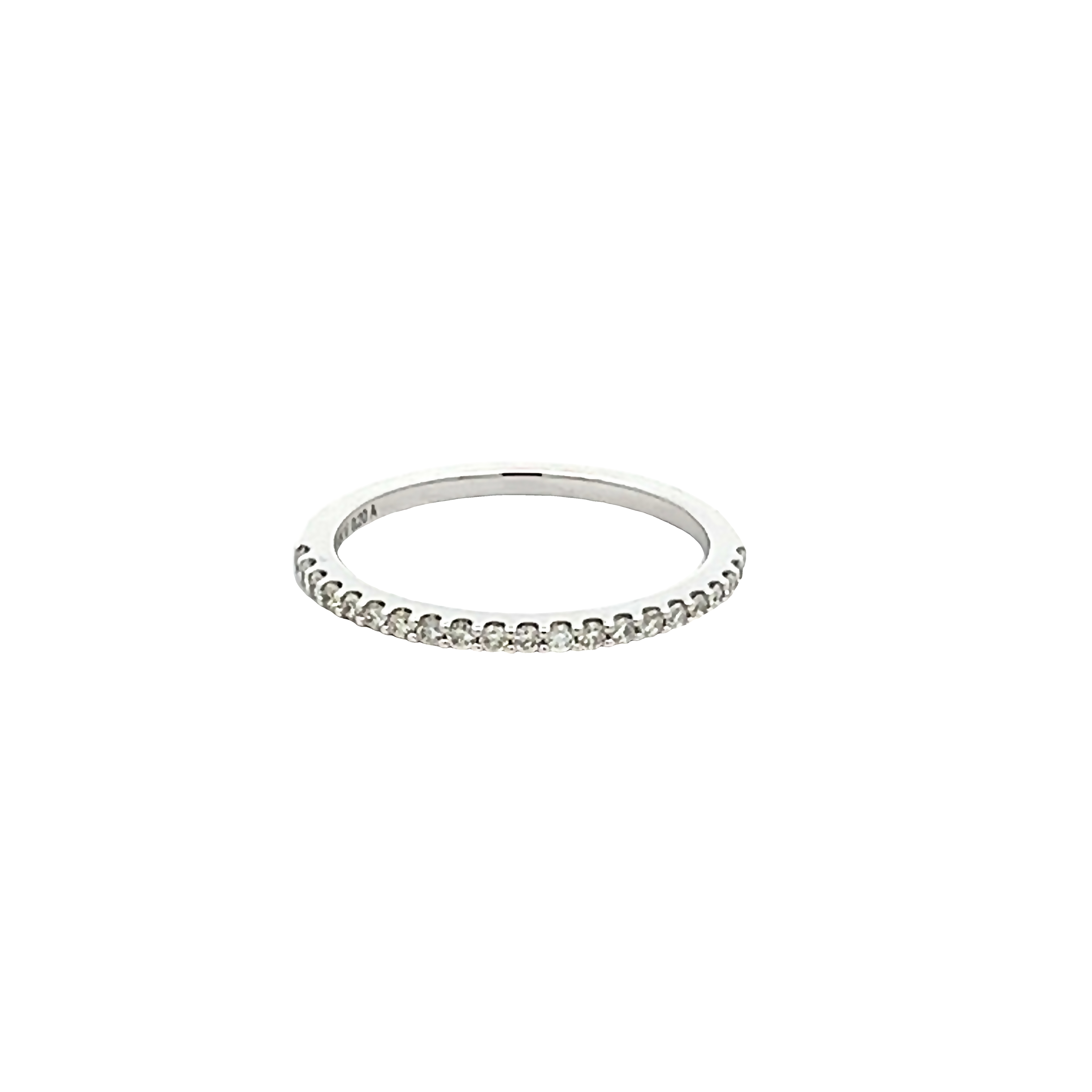 14k White Gold Diamond Wedding Band