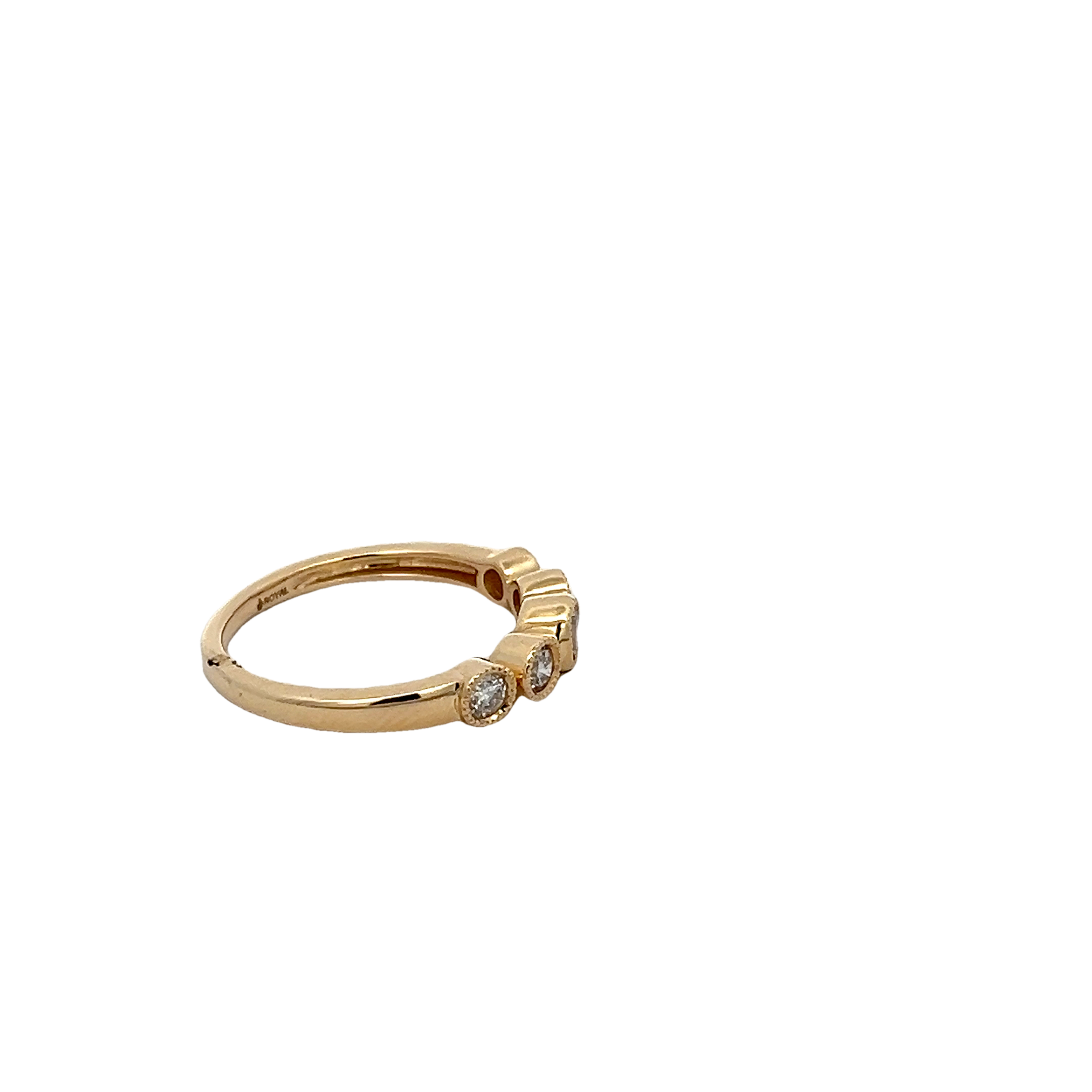 14k Yellow Gold Diamond Wedding Band