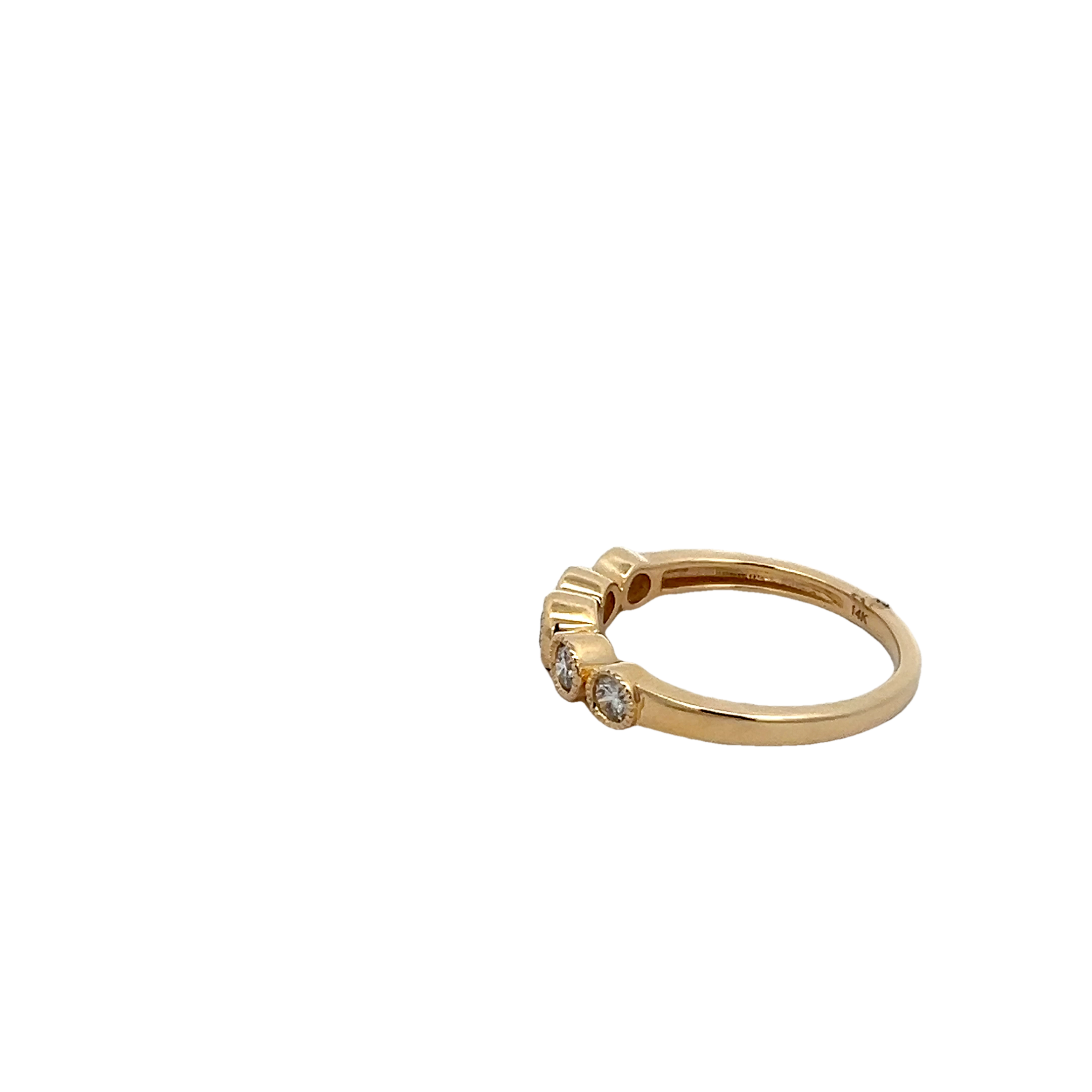 14k Yellow Gold Diamond Wedding Band