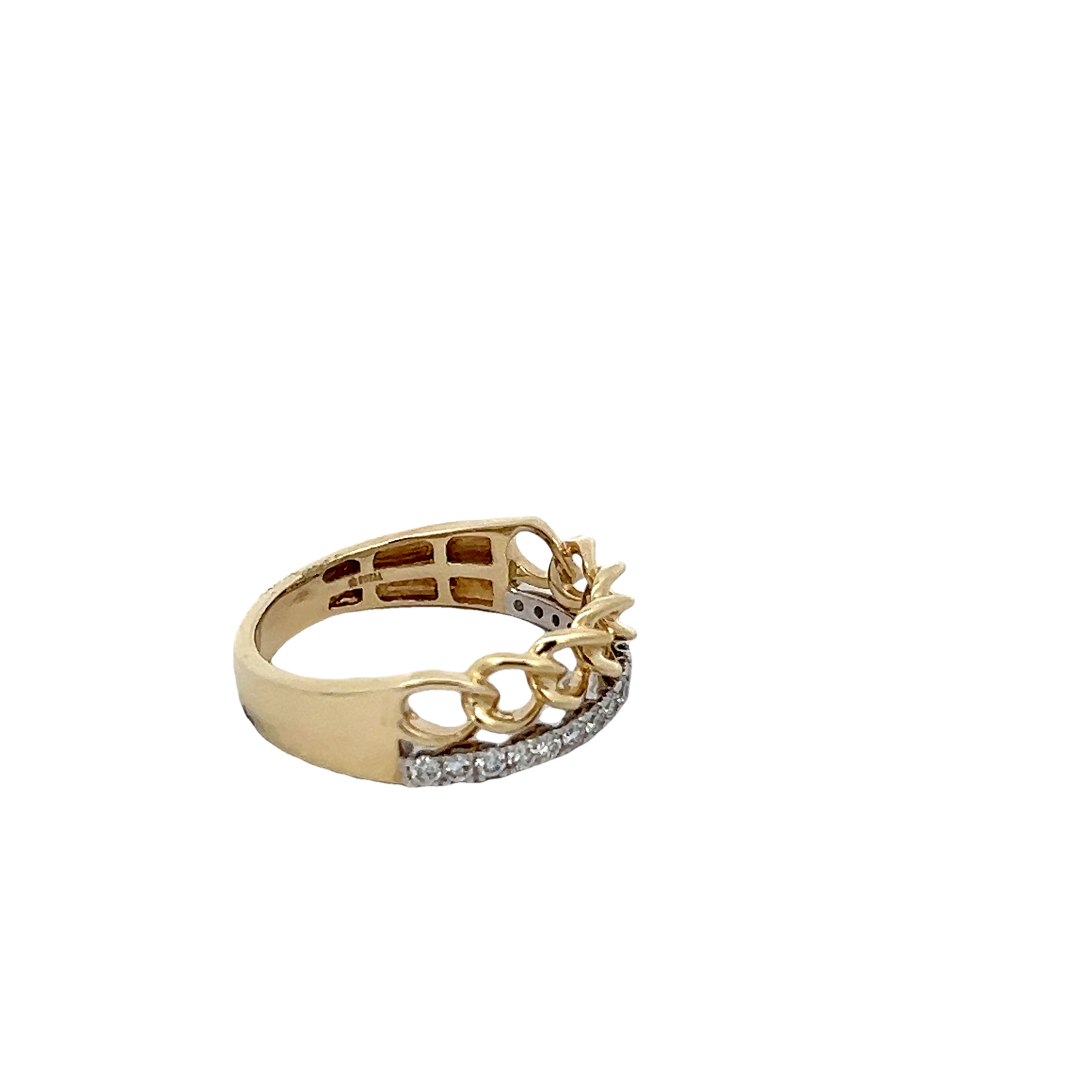 14k Yellow Gold Diamond Wedding Band