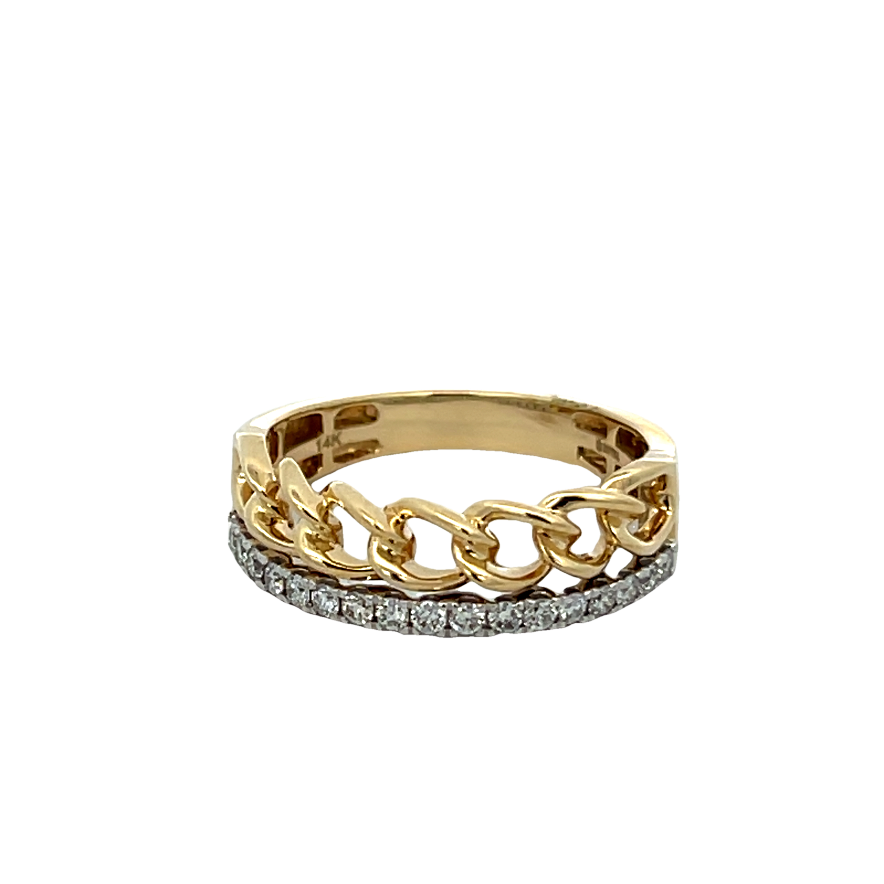 14k Yellow Gold Diamond Wedding Band