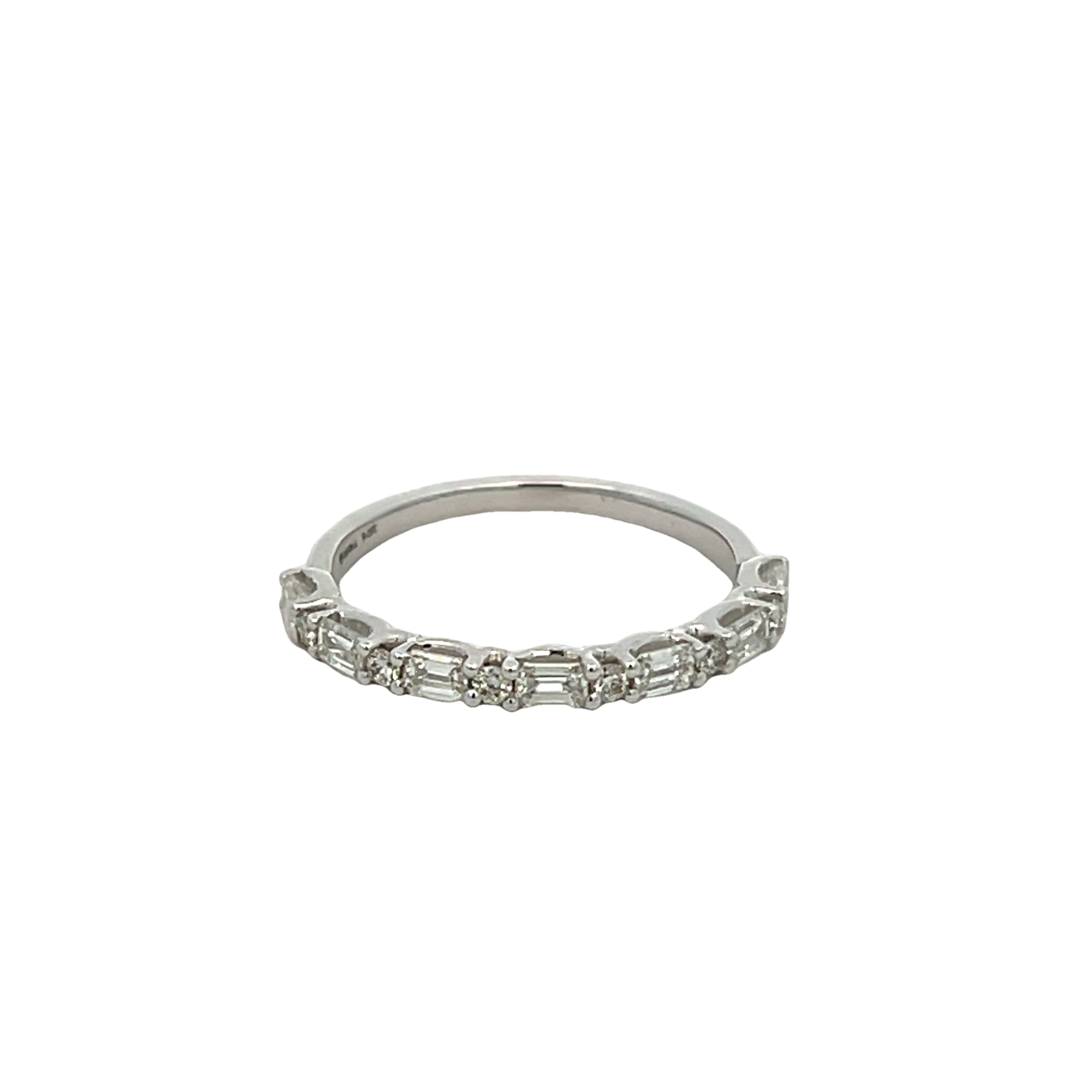 14k White Gold Diamond Wedding Band