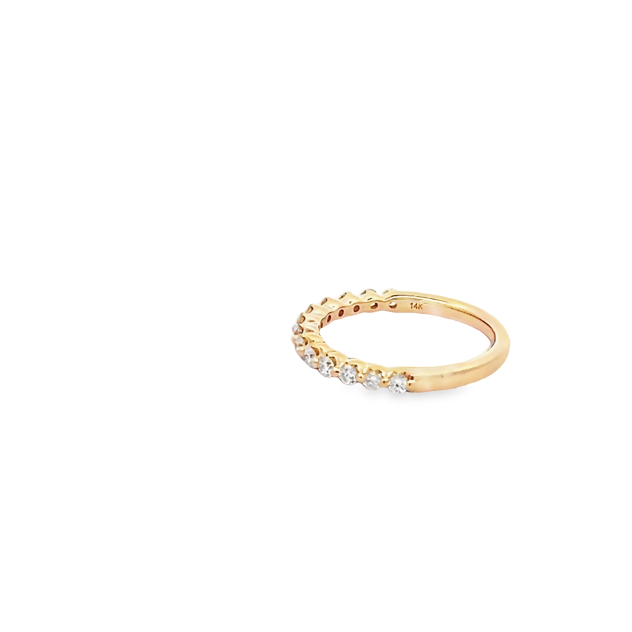 14k Yellow Gold Diamond Wedding Band