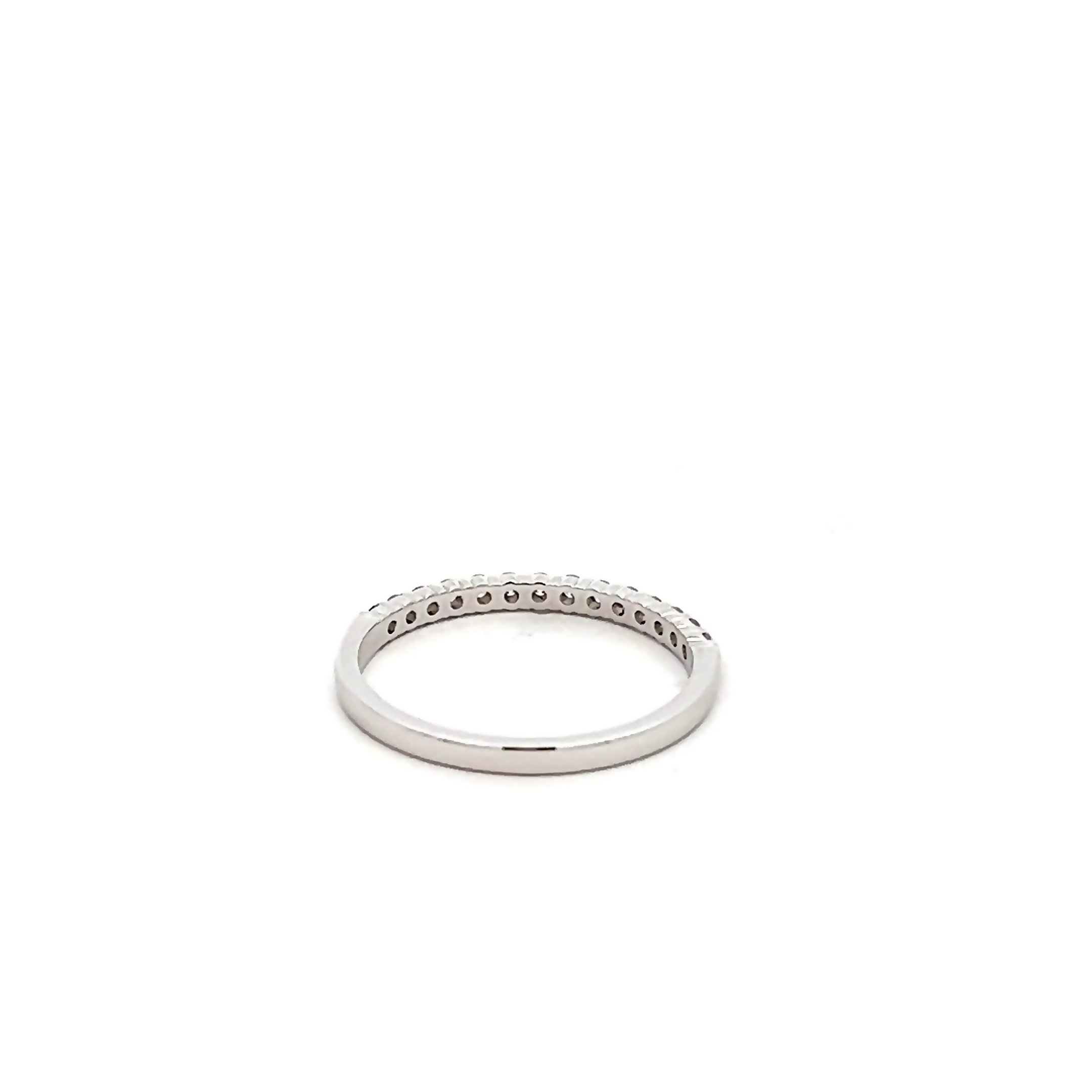 14k White Gold Diamond Wedding Band