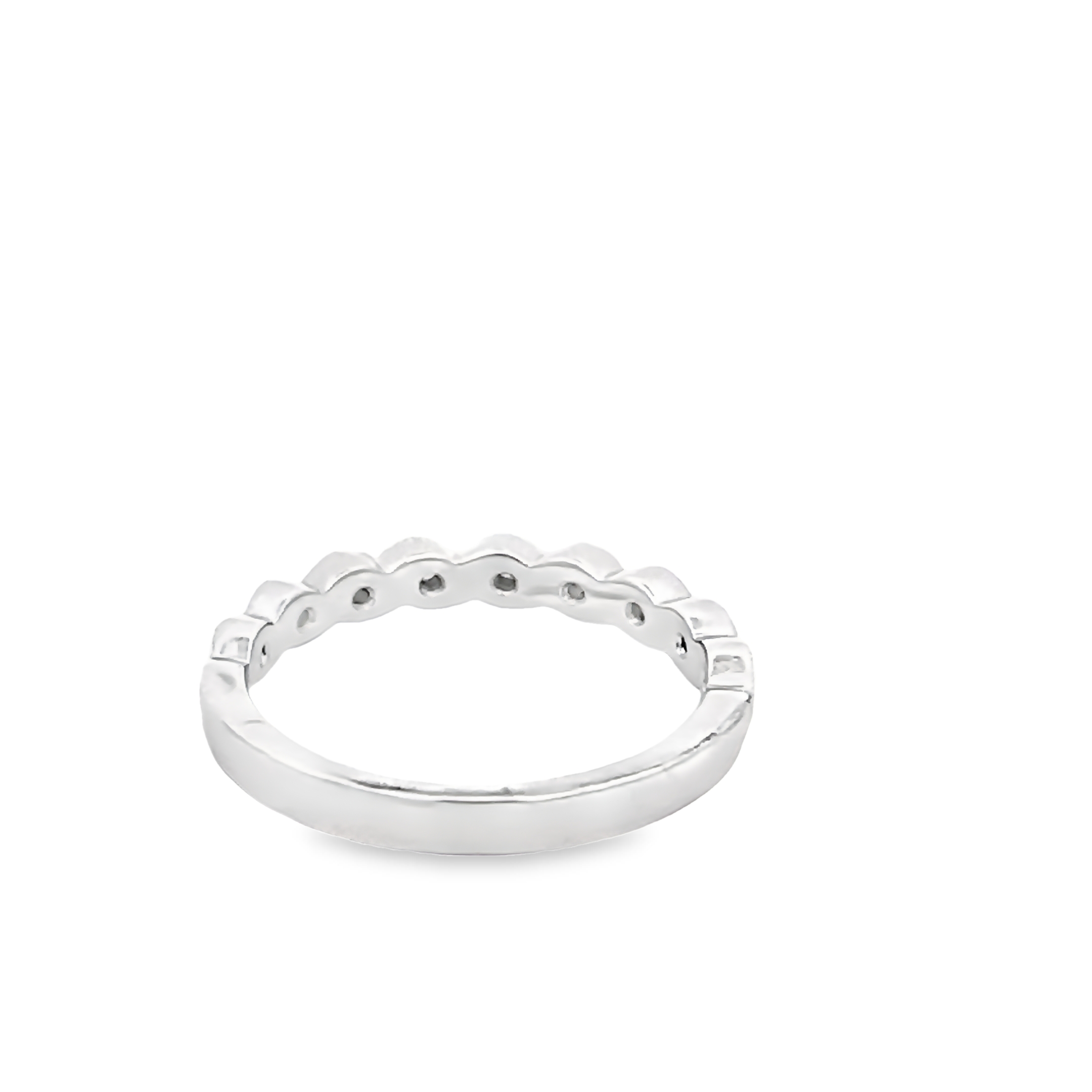 14k White Gold Diamond Wedding Band