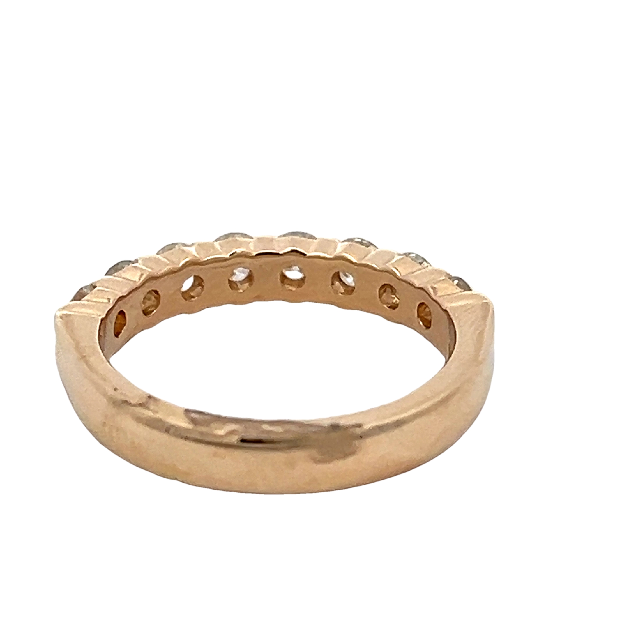 14k Yellow Gold Diamond Wedding Band