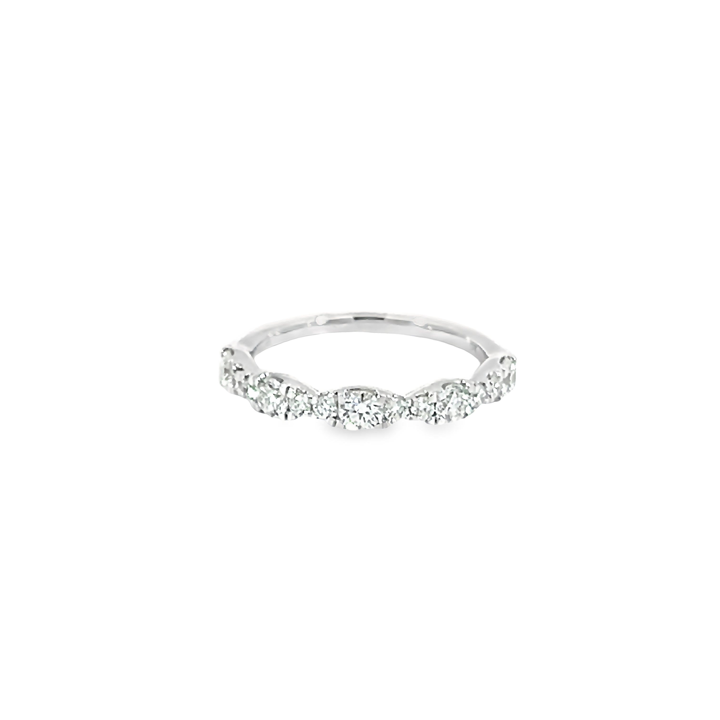 14k White Gold Diamond Wedding Band