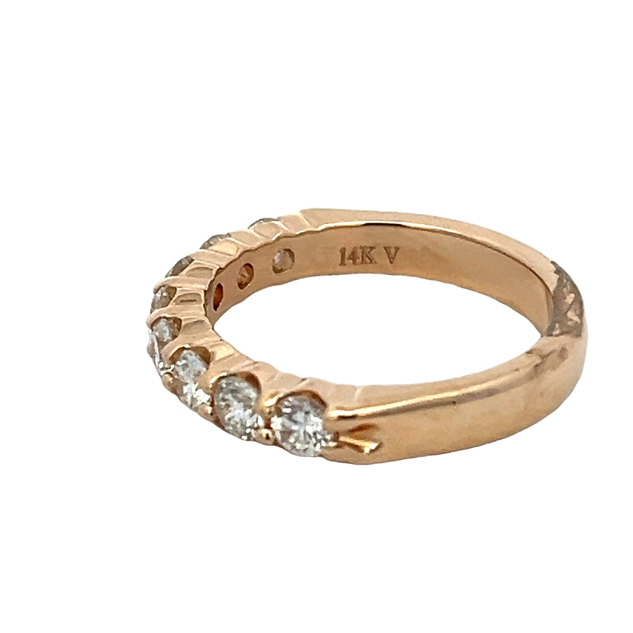 14k Yellow Gold Diamond Wedding Band