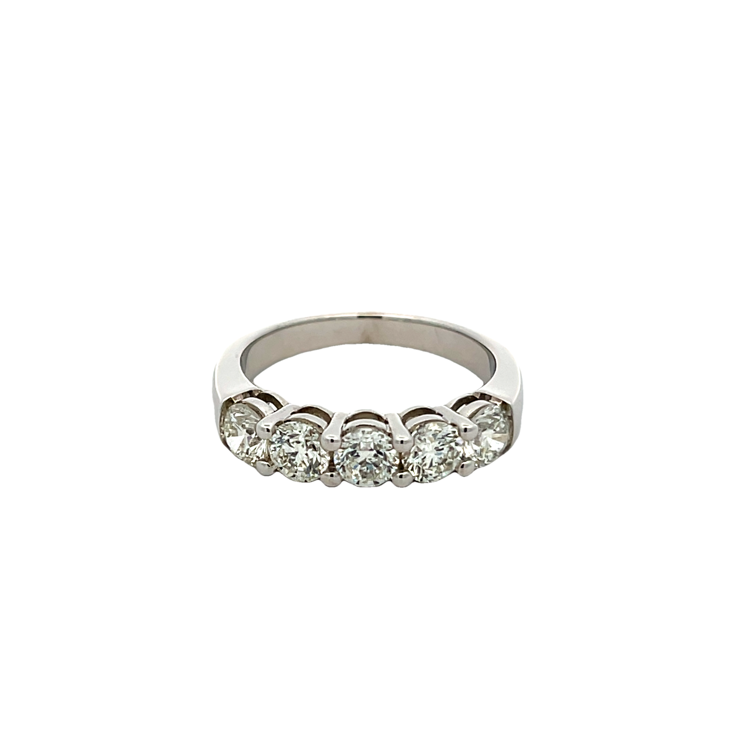 14k White Gold Diamond Wedding Band