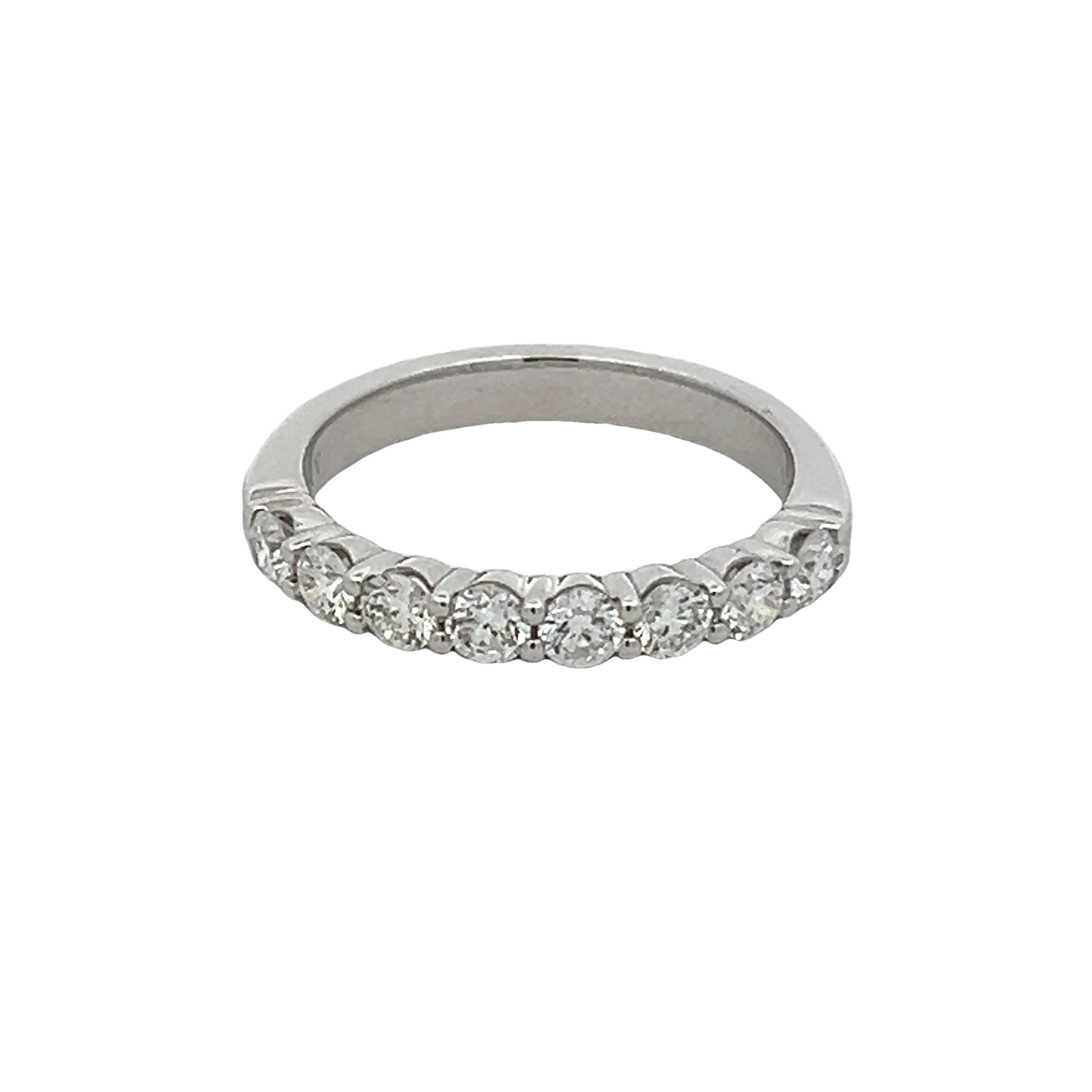 14k White Gold Diamond Wedding Band