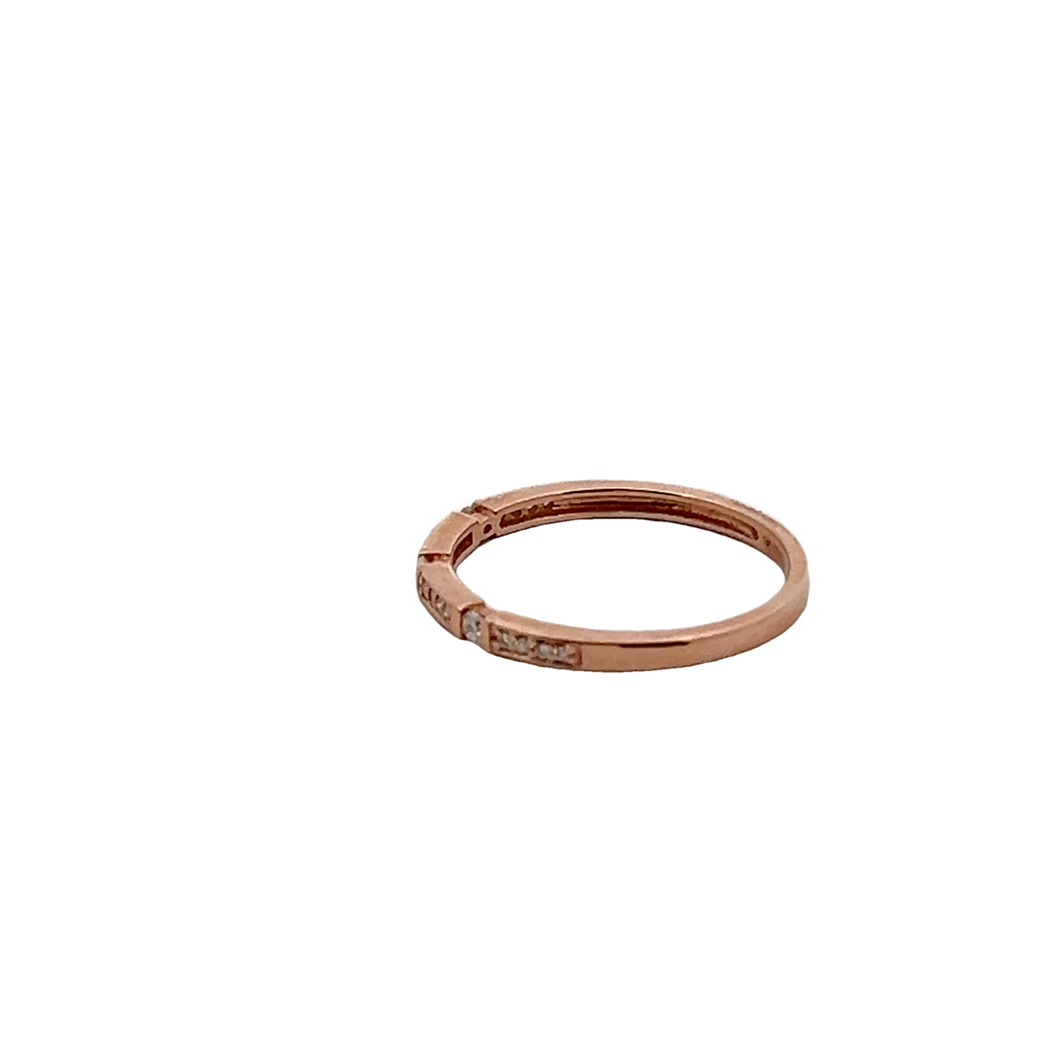 14k Rose Gold Diamond Wedding Band