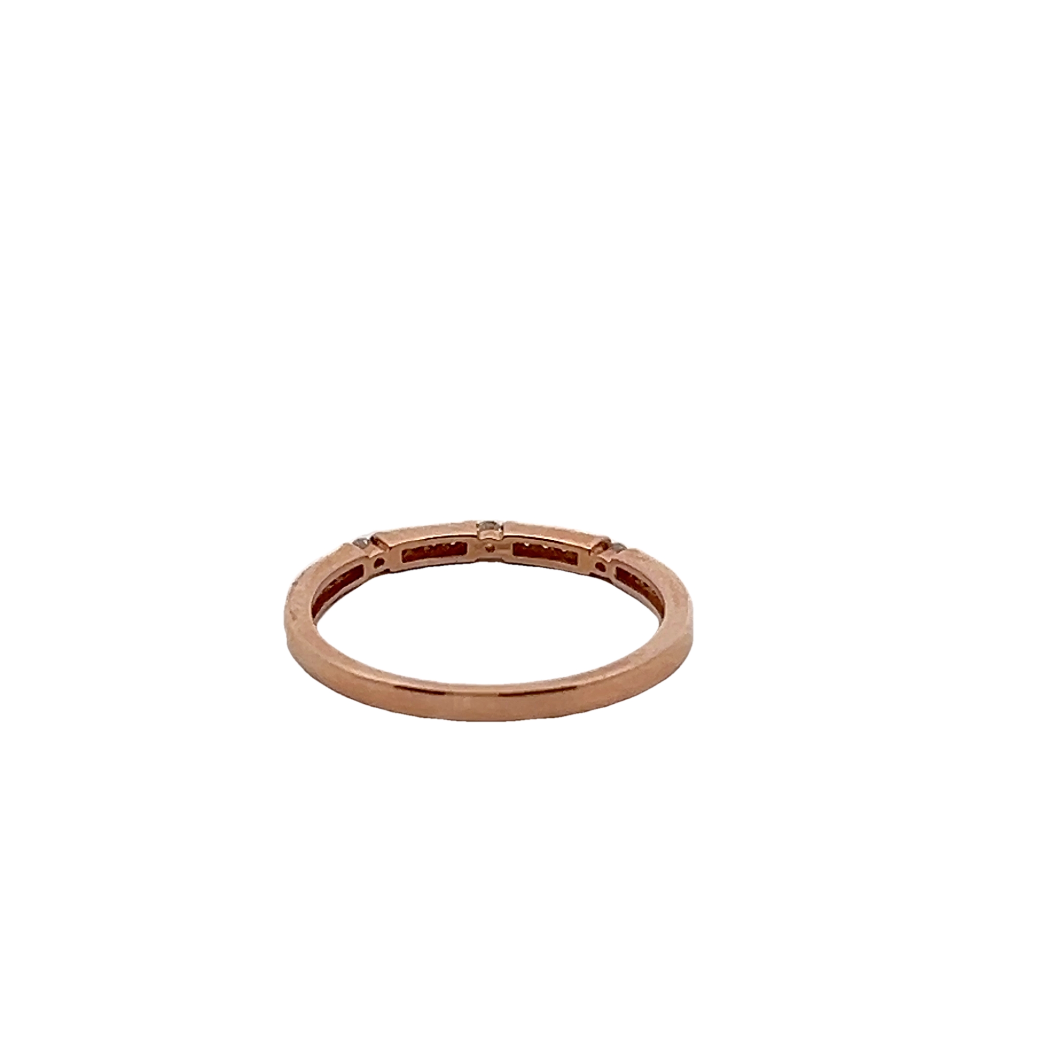 14k Rose Gold Diamond Wedding Band