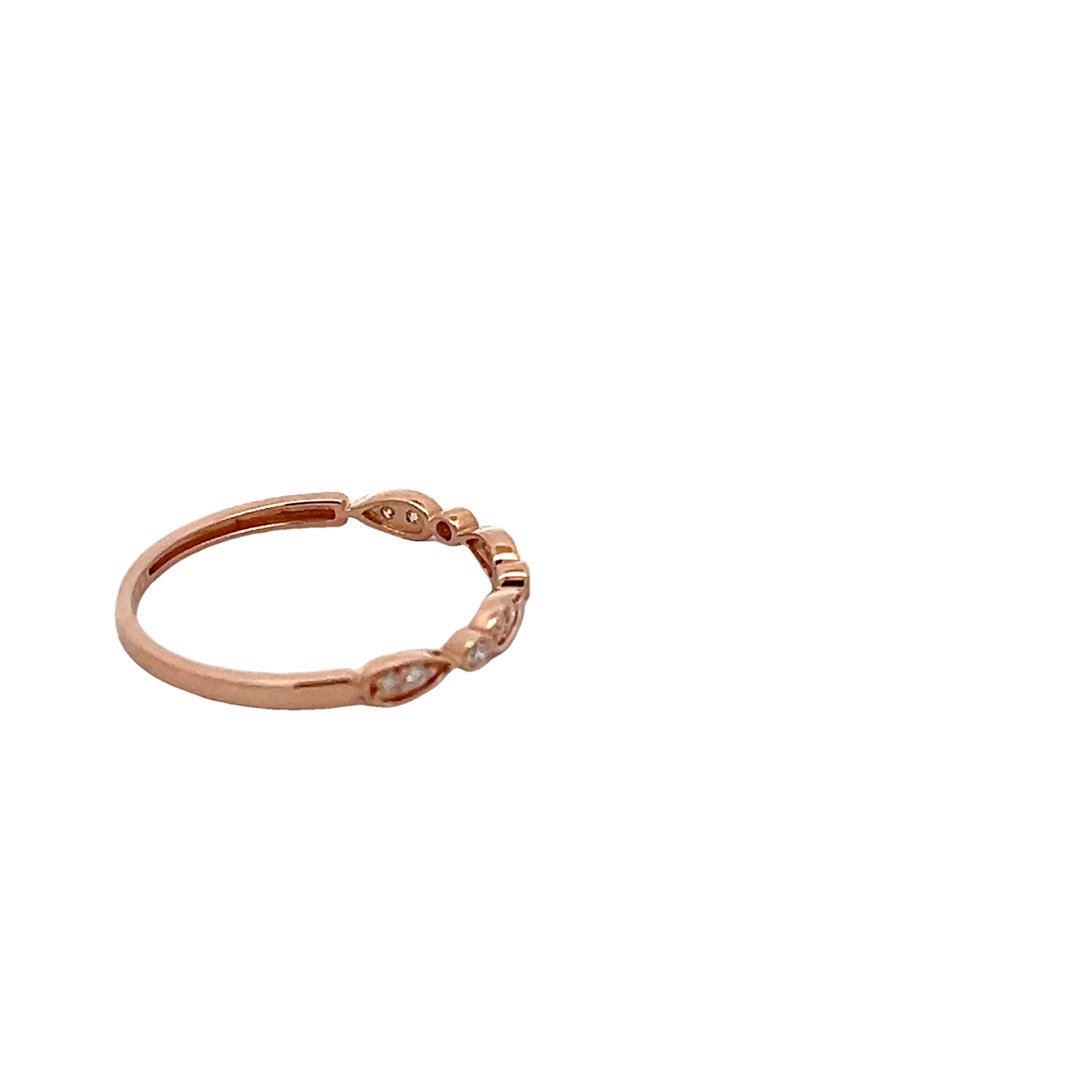 14k Rose Gold Diamond Wedding Band