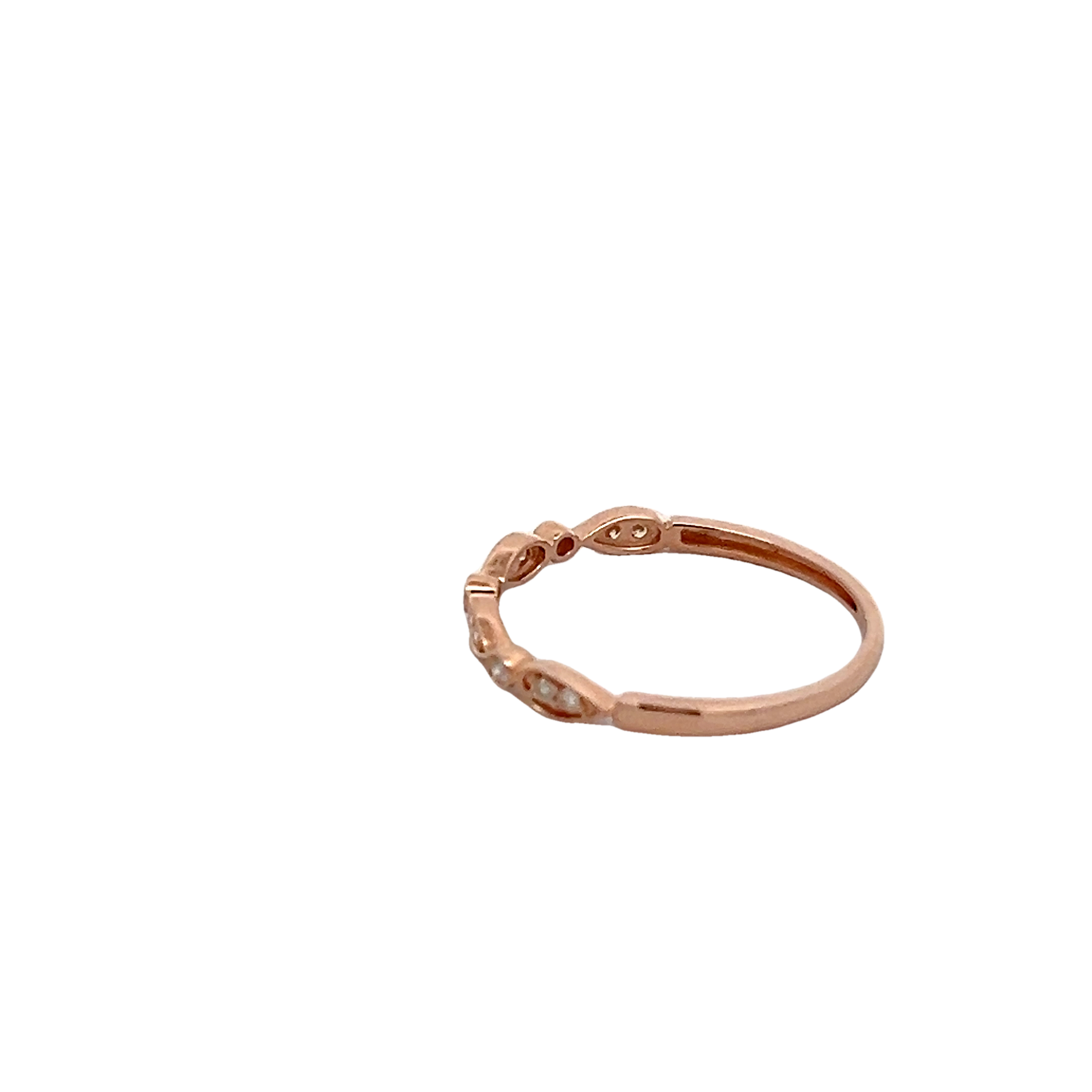 14k Rose Gold Diamond Wedding Band