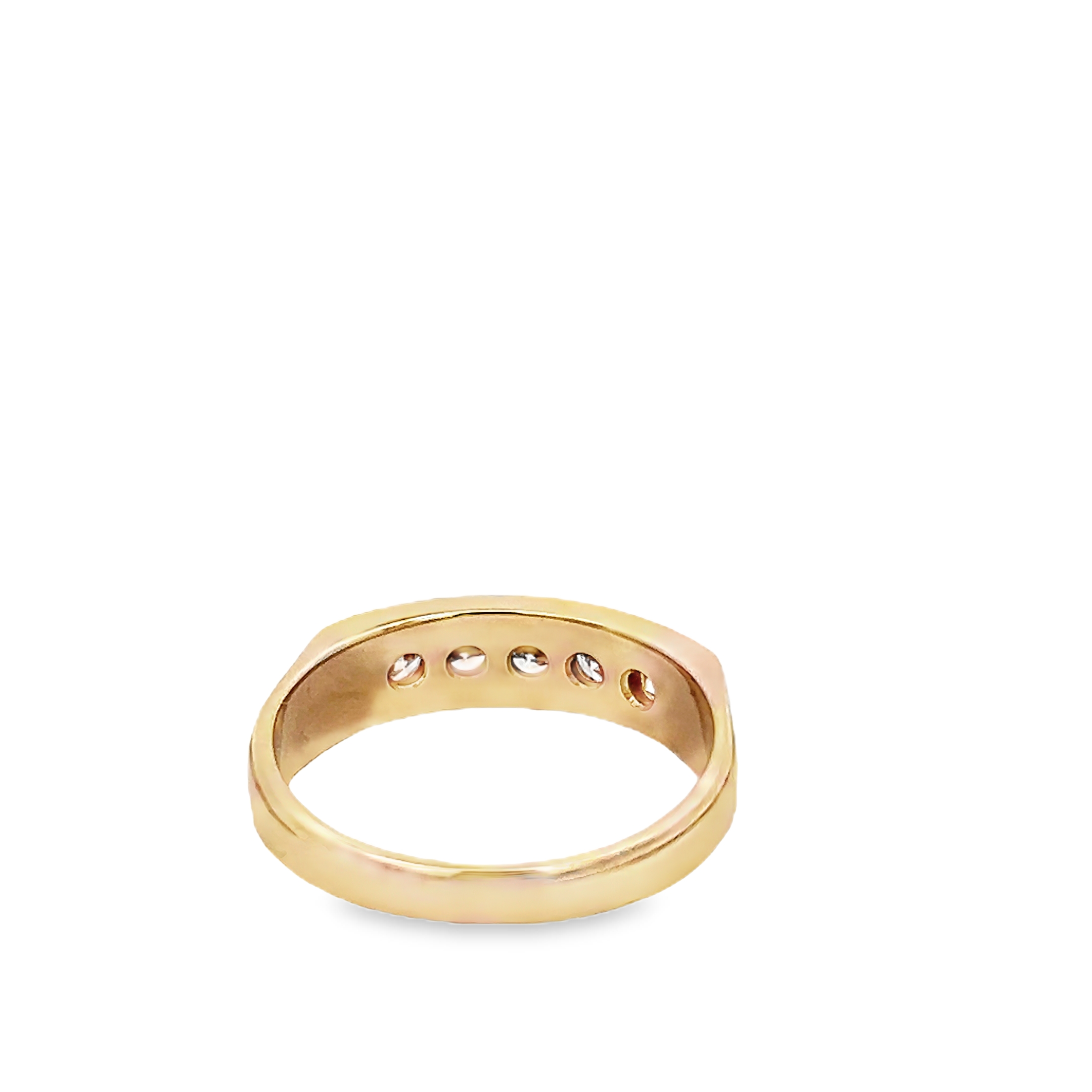 14kk Yellow Gold Diamond Wedding Band