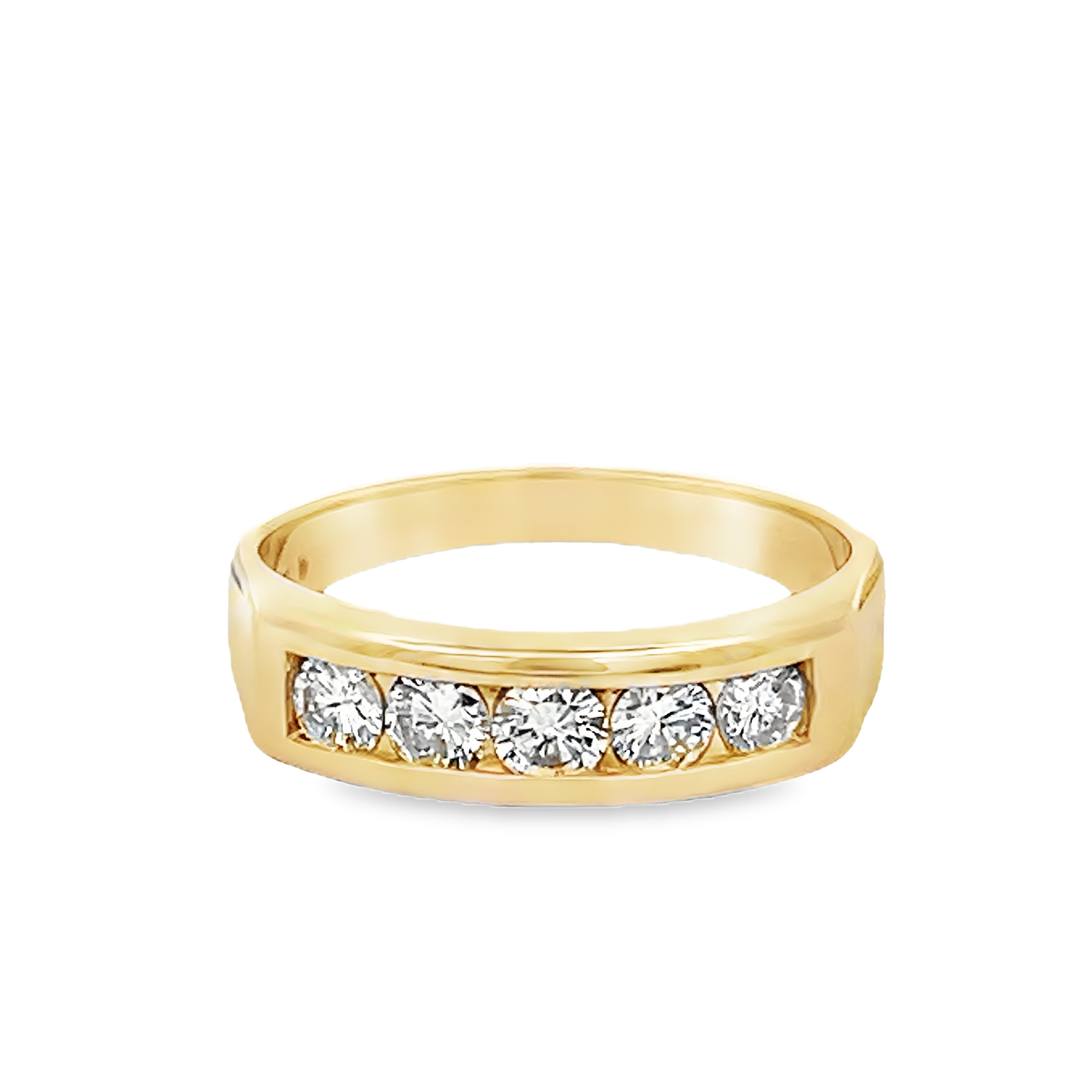 14kk Yellow Gold Diamond Wedding Band