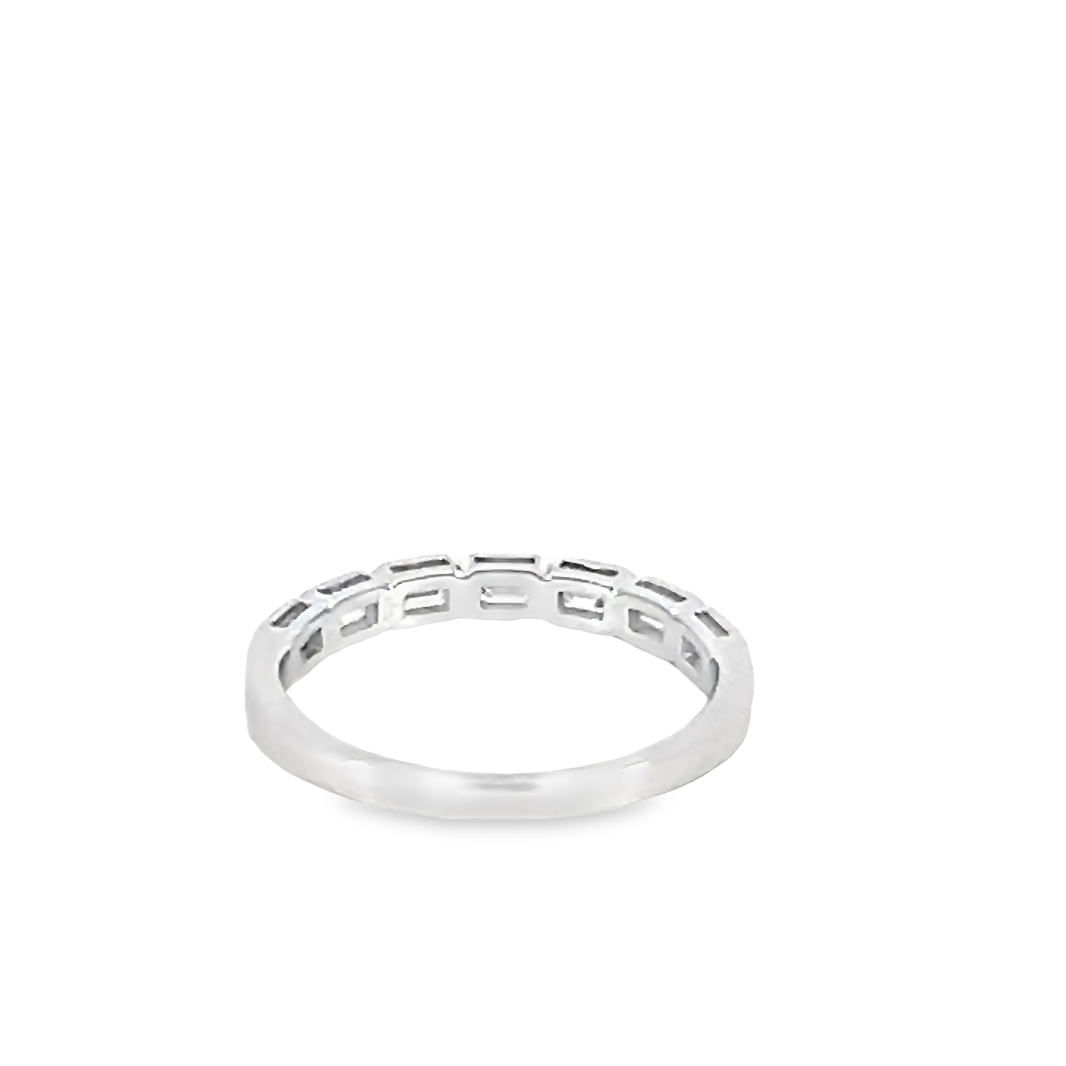 14k White Gold Diamond Band