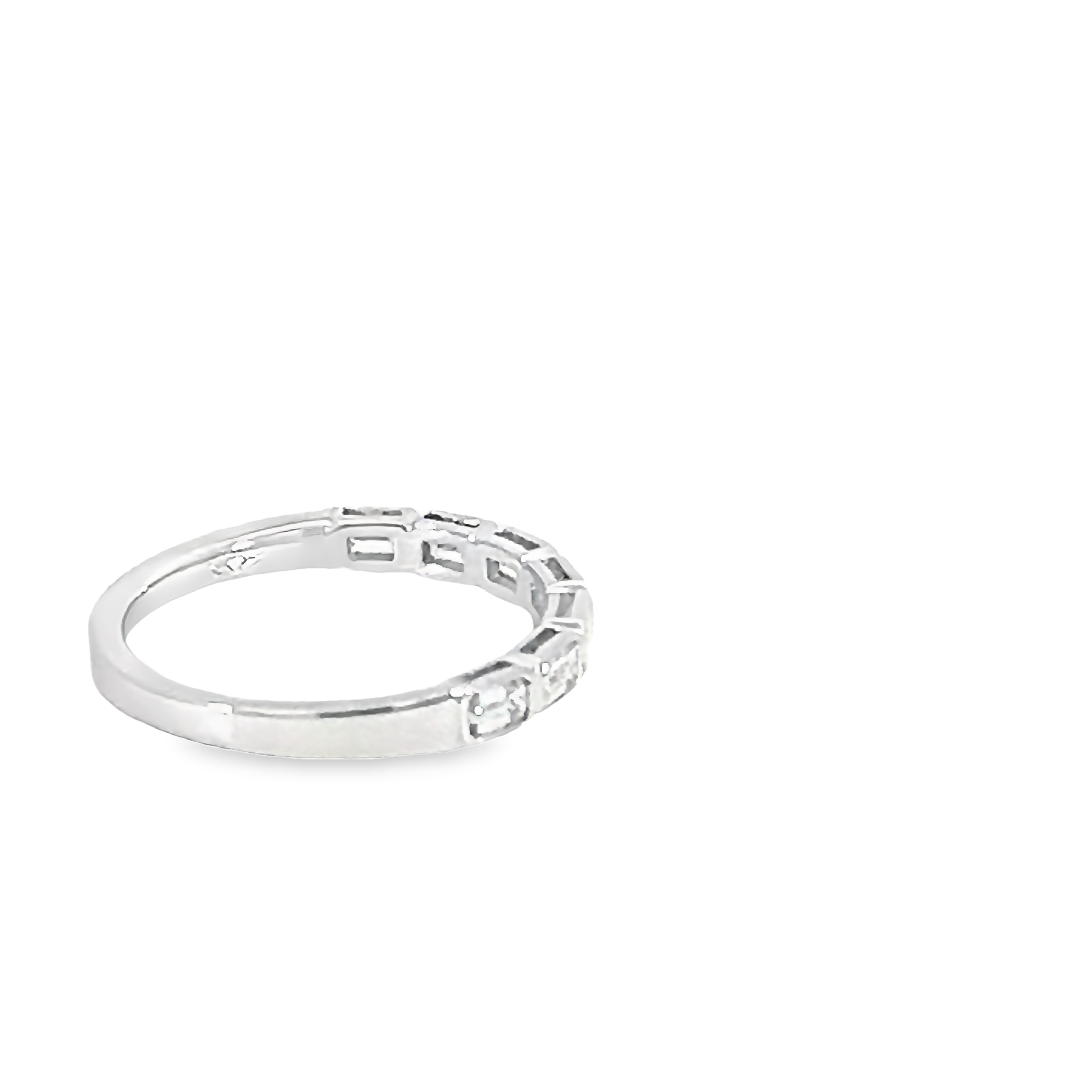 14k White Gold Diamond Band