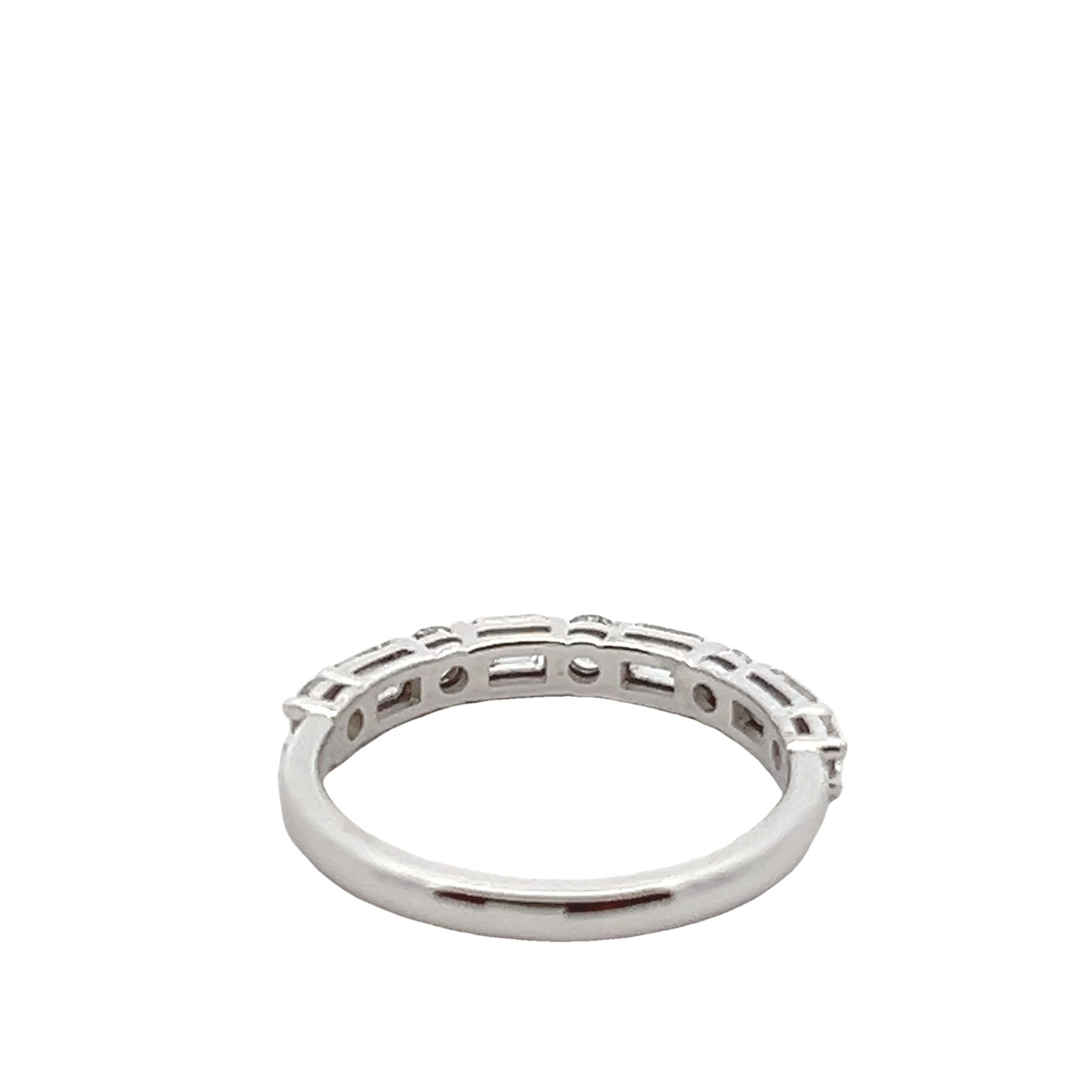 14k White Gold Diamond Band