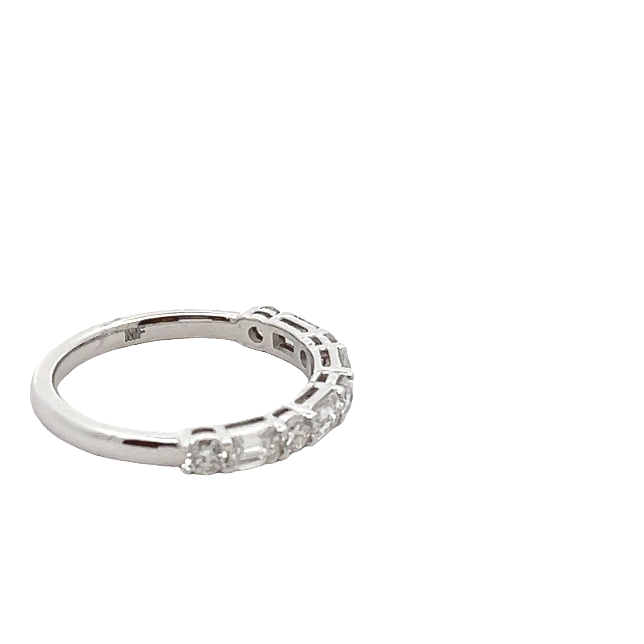 14k White Gold Diamond Band