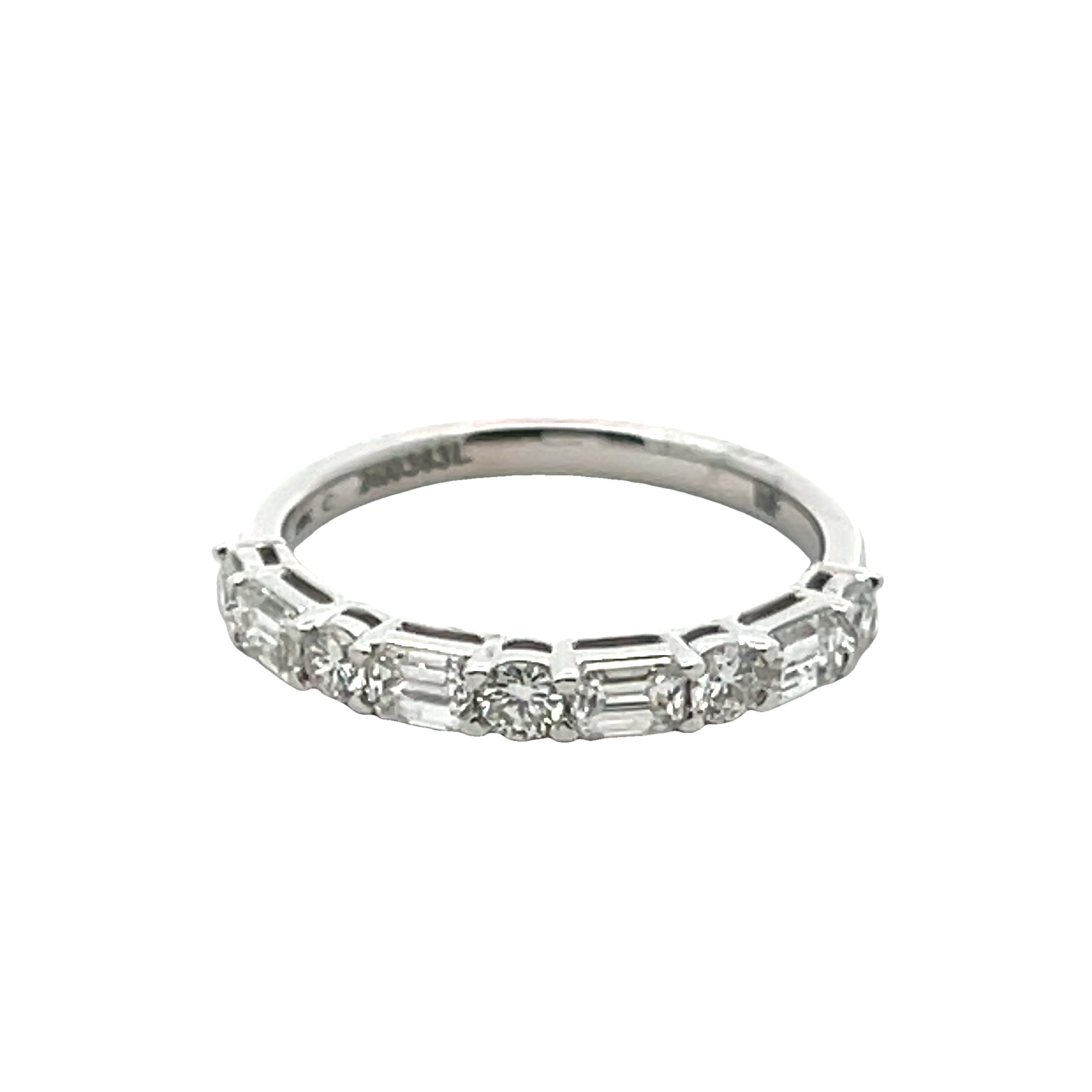 14k White Gold Diamond Band