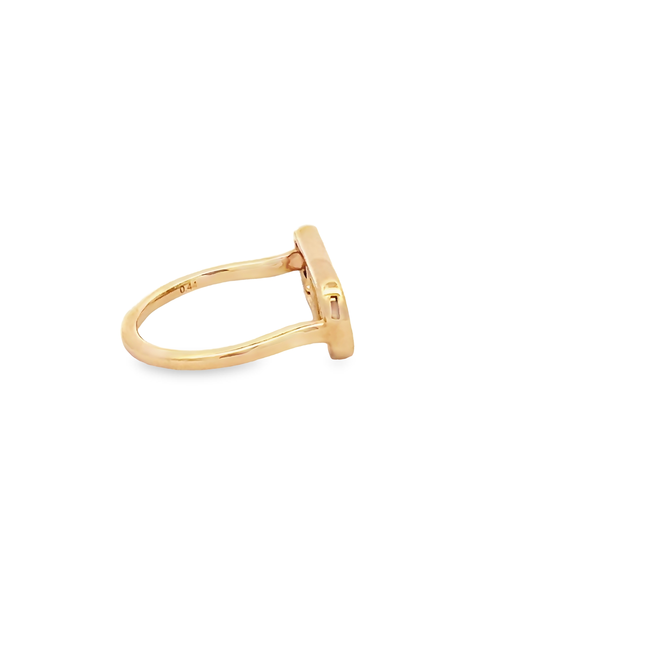 14k Yellow Gold Geometric Diamond Fashion Ring