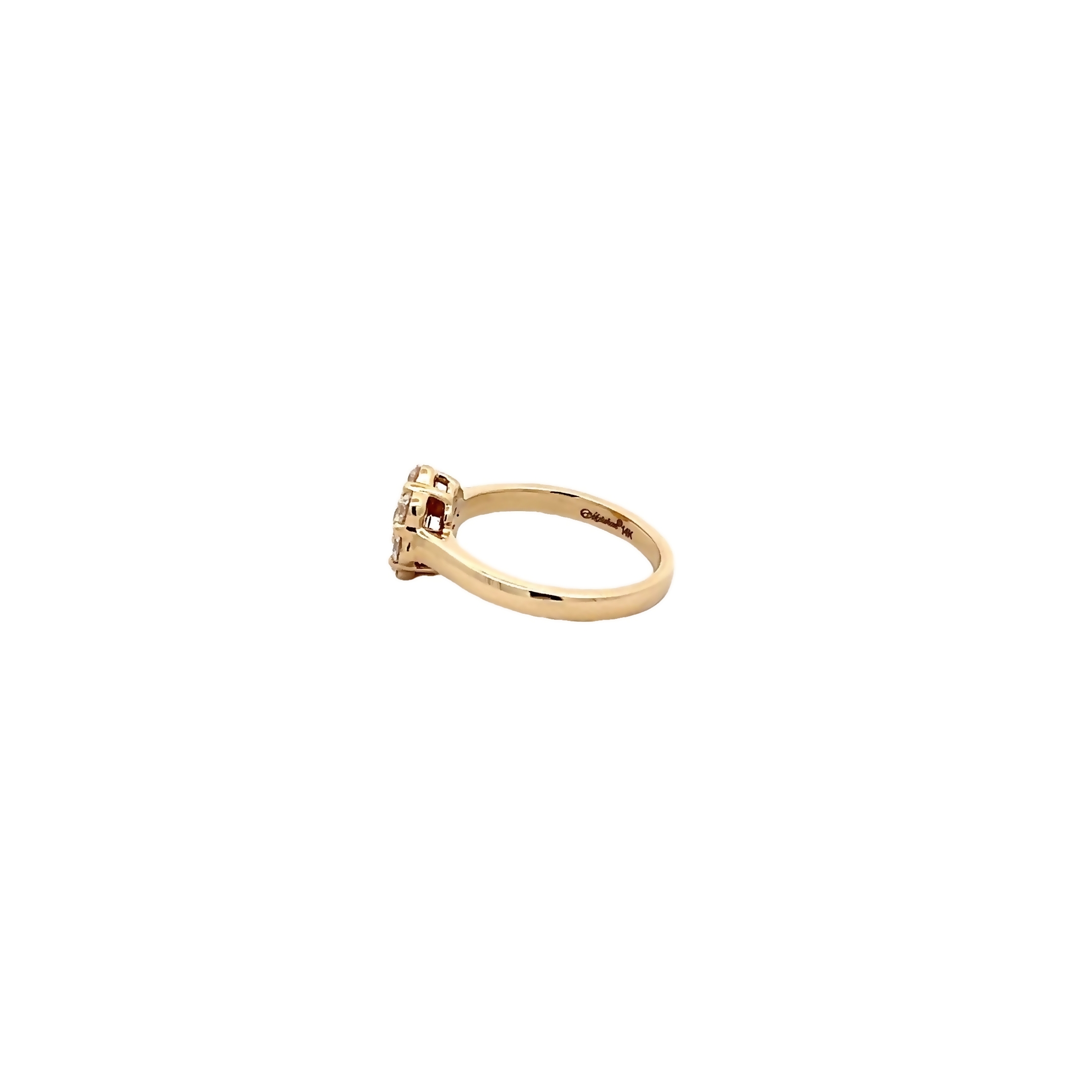 14k Yellow Gold Diamond Fashion Ring