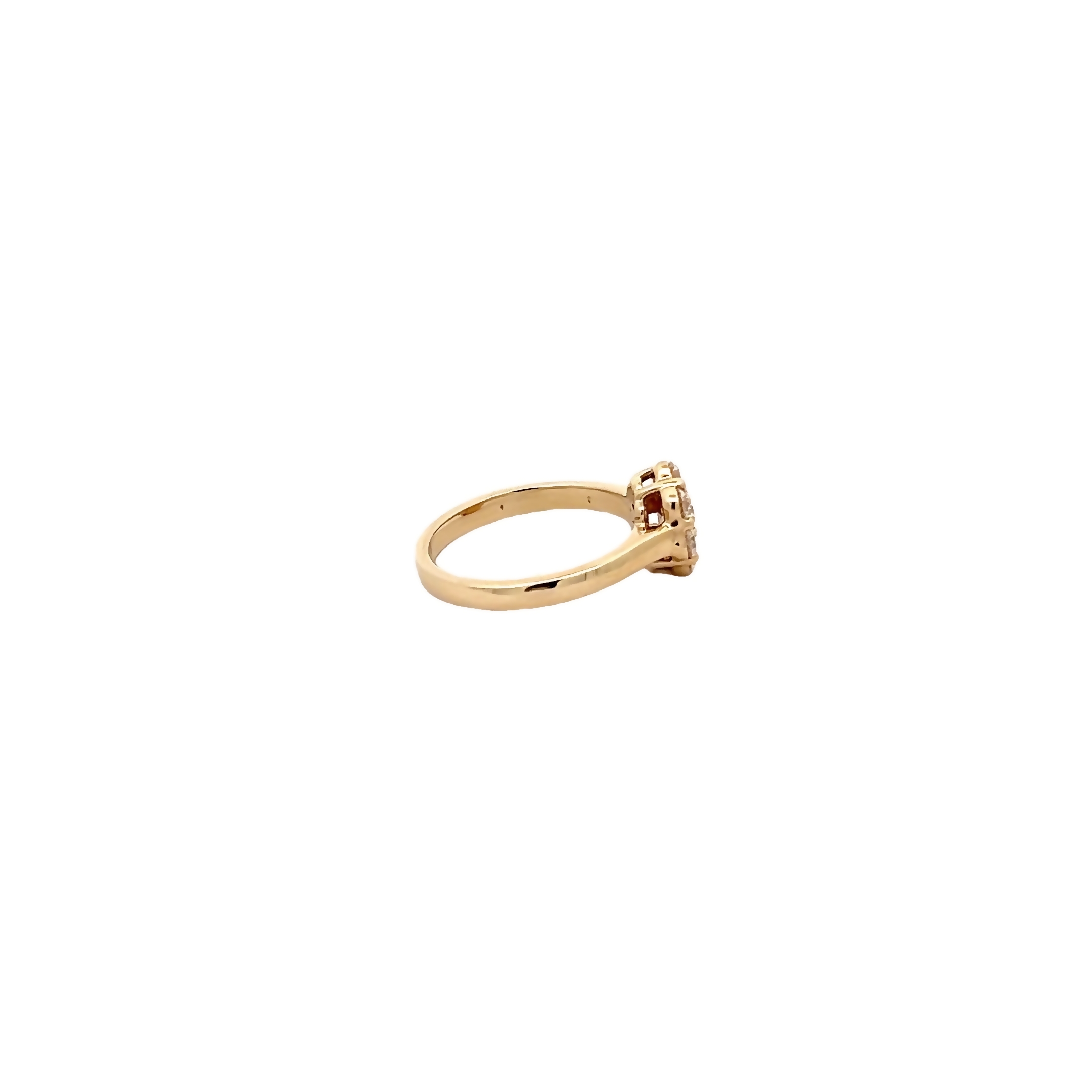 14k Yellow Gold Diamond Fashion Ring