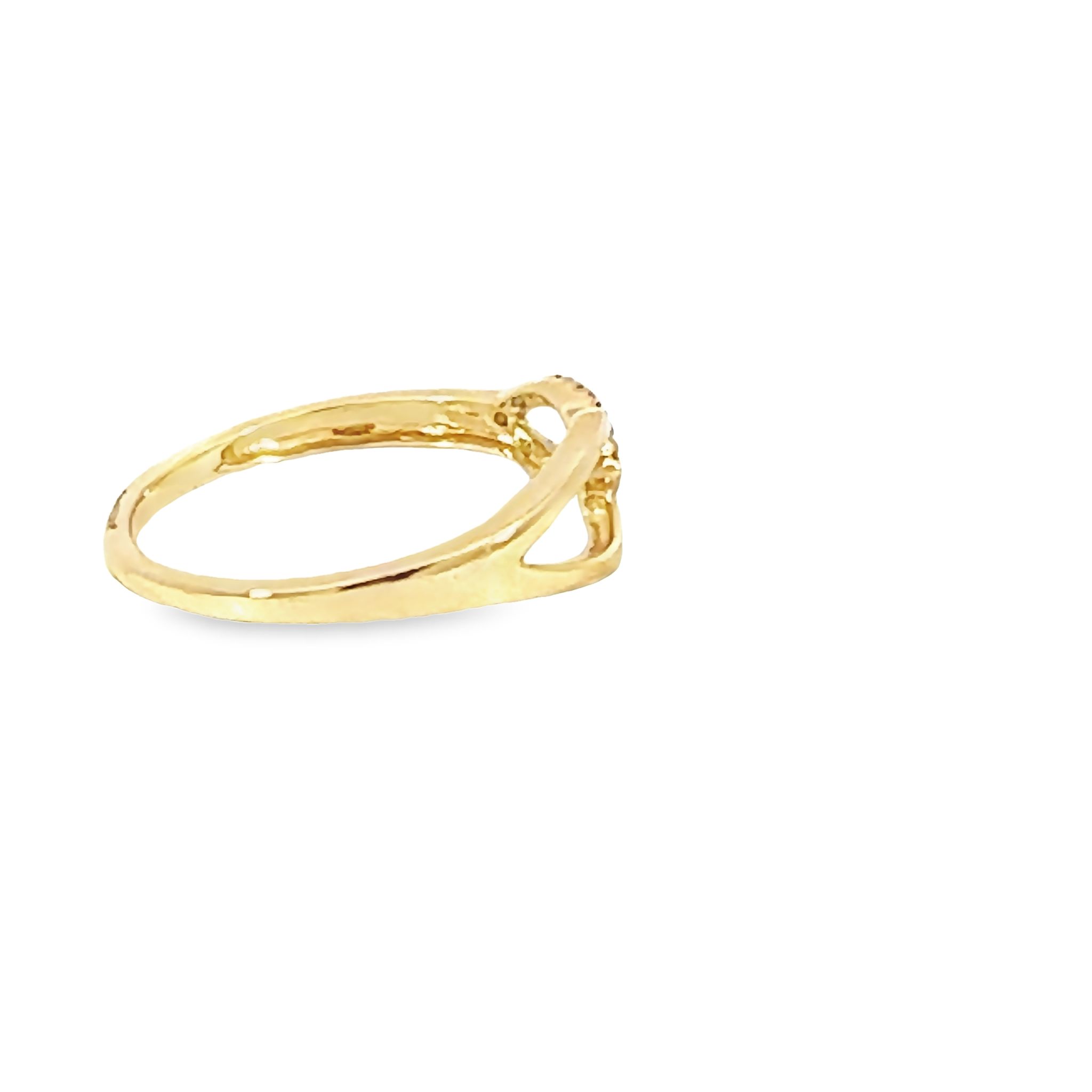 14k Yellow Gold Diamond Fashion Ring