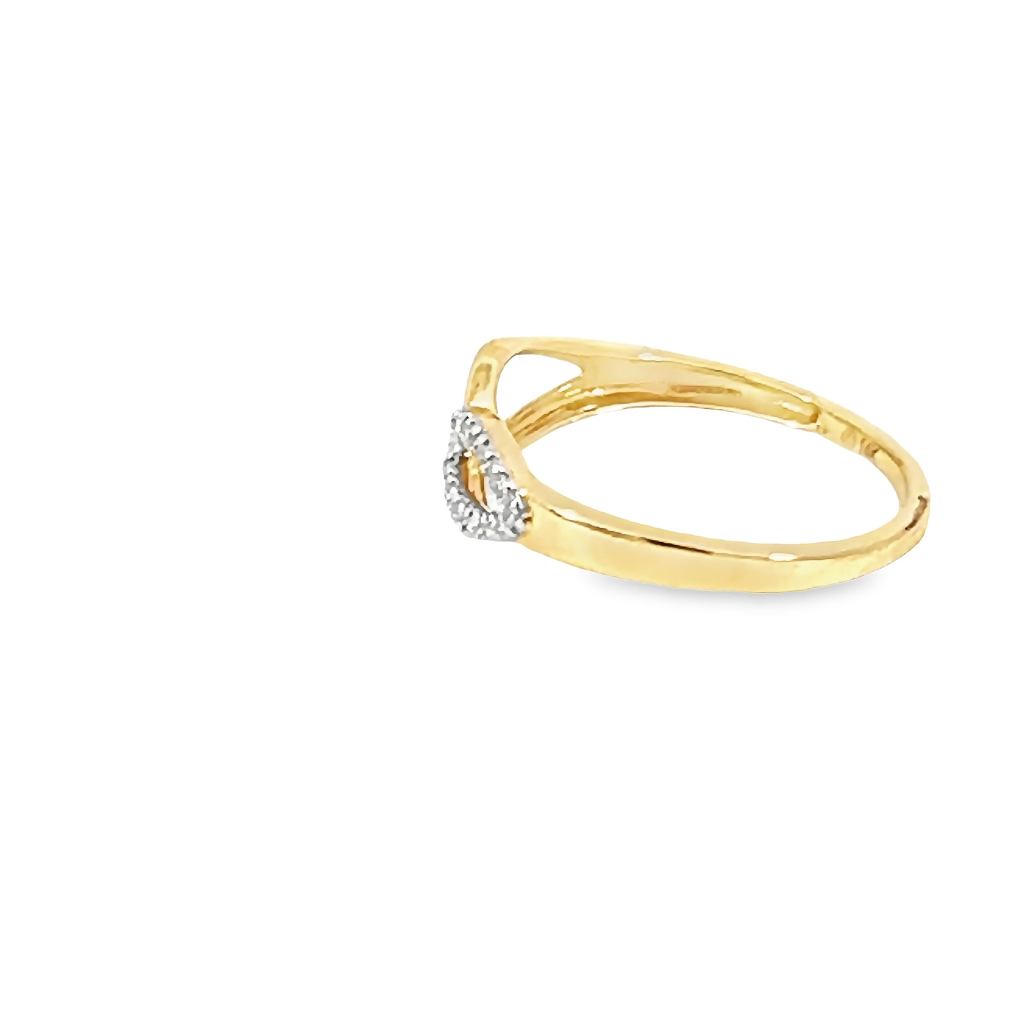 14k Yellow Gold Diamond Fashion Ring