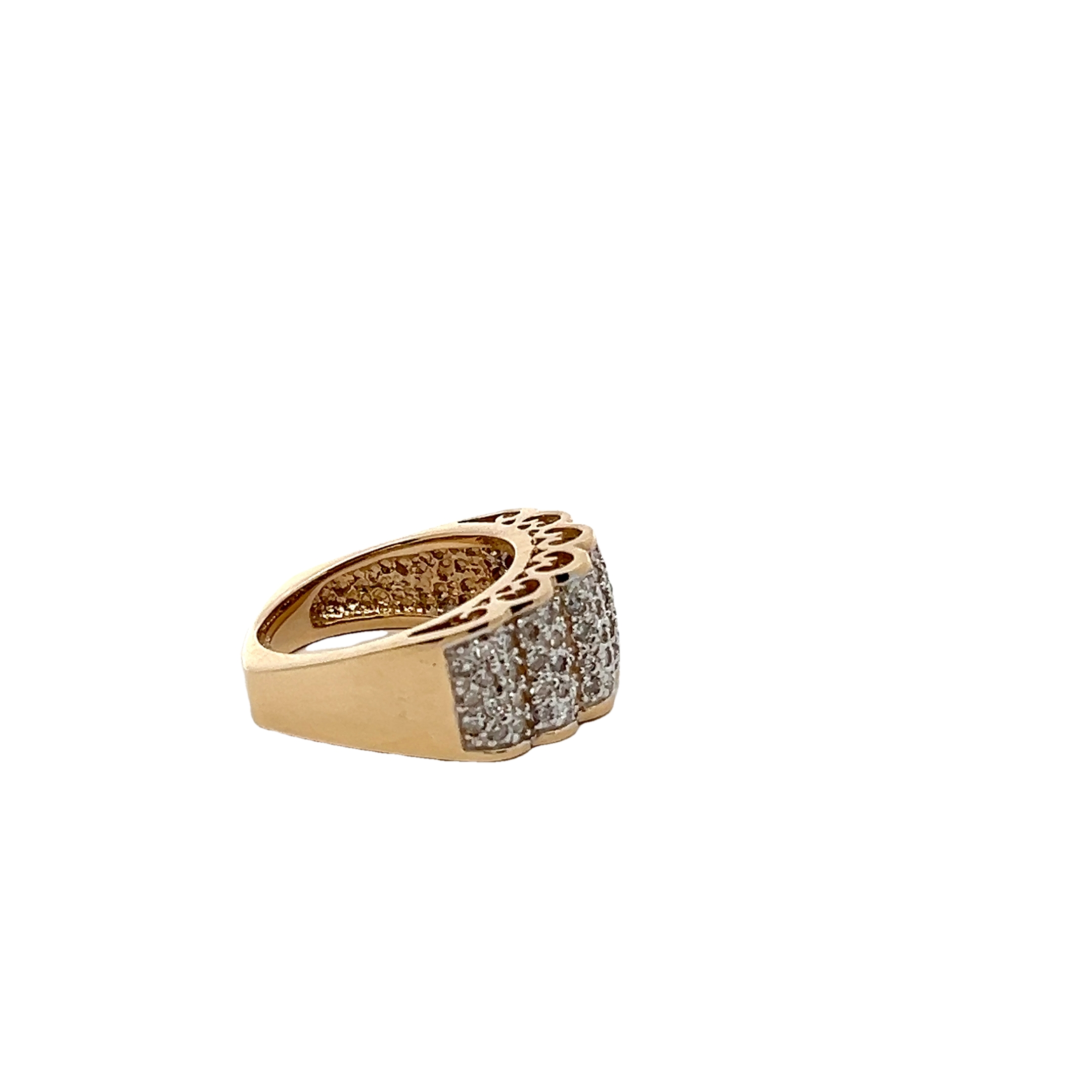 14k Yellow Gold Diamond Fashion Ring